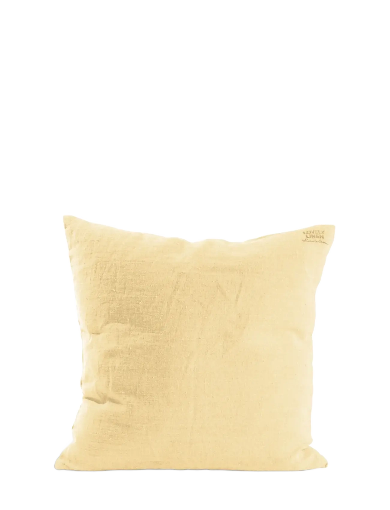Lovely Linen LOVELY CUSHION COVER - Puder & pudebetræk - LEMON SORBET / yellow