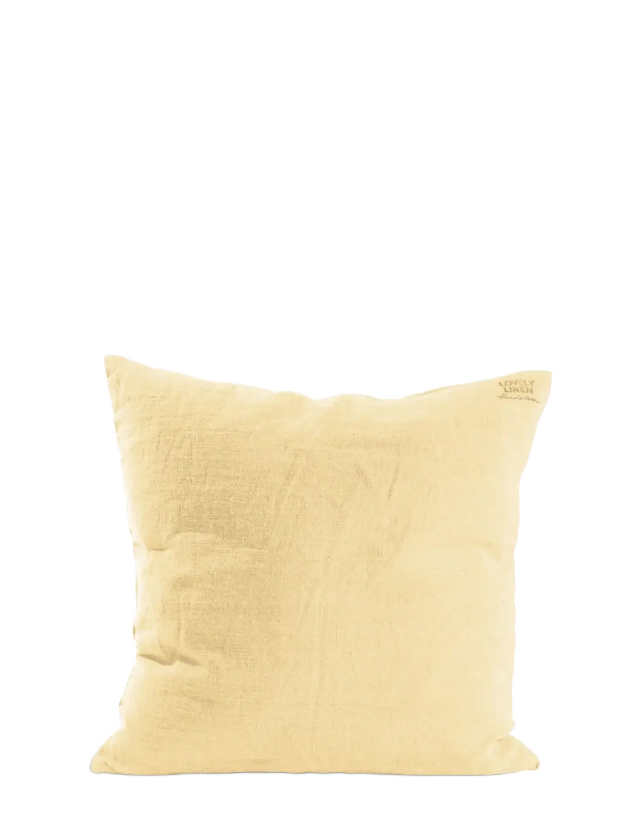 Lovely Linen Cushion Cover, 60X60, Cushions & Blankets, Gelb - Covers, Homeware