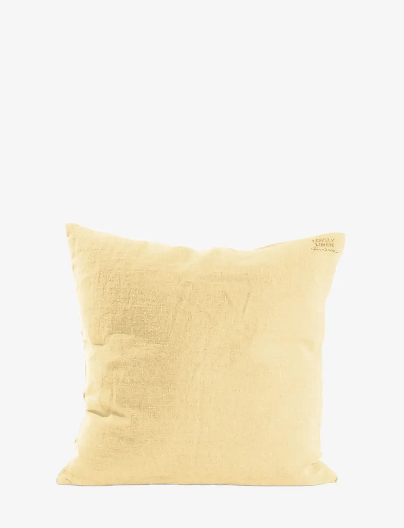 Lovely Linen - LOVELY CUSHION COVER - pudebetræk - lemon sorbet - 0