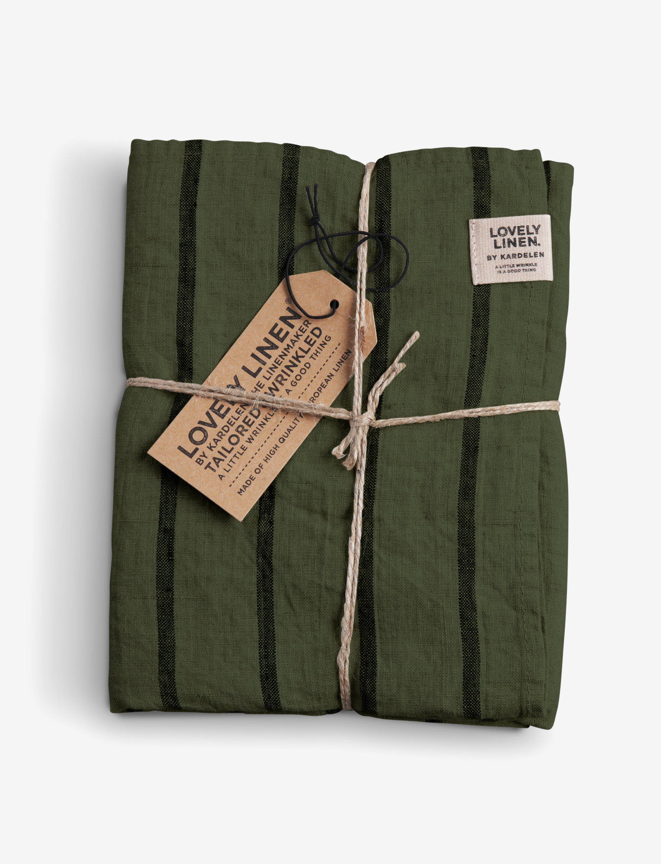 Lovely Linen - MISTY TABLE RUNNER - stripe forest - 0