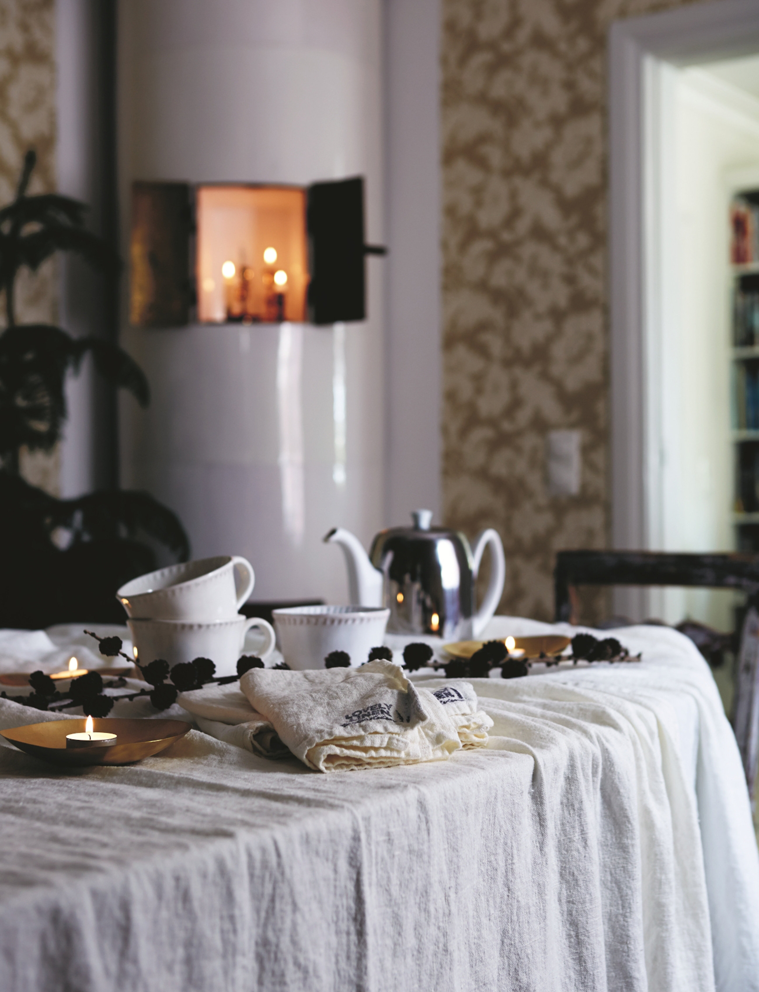 Lovely Linen Tablecloth, 145X250 cm, Kitchen Textiles, Grau - Tablecloths & Table Runners, Homeware