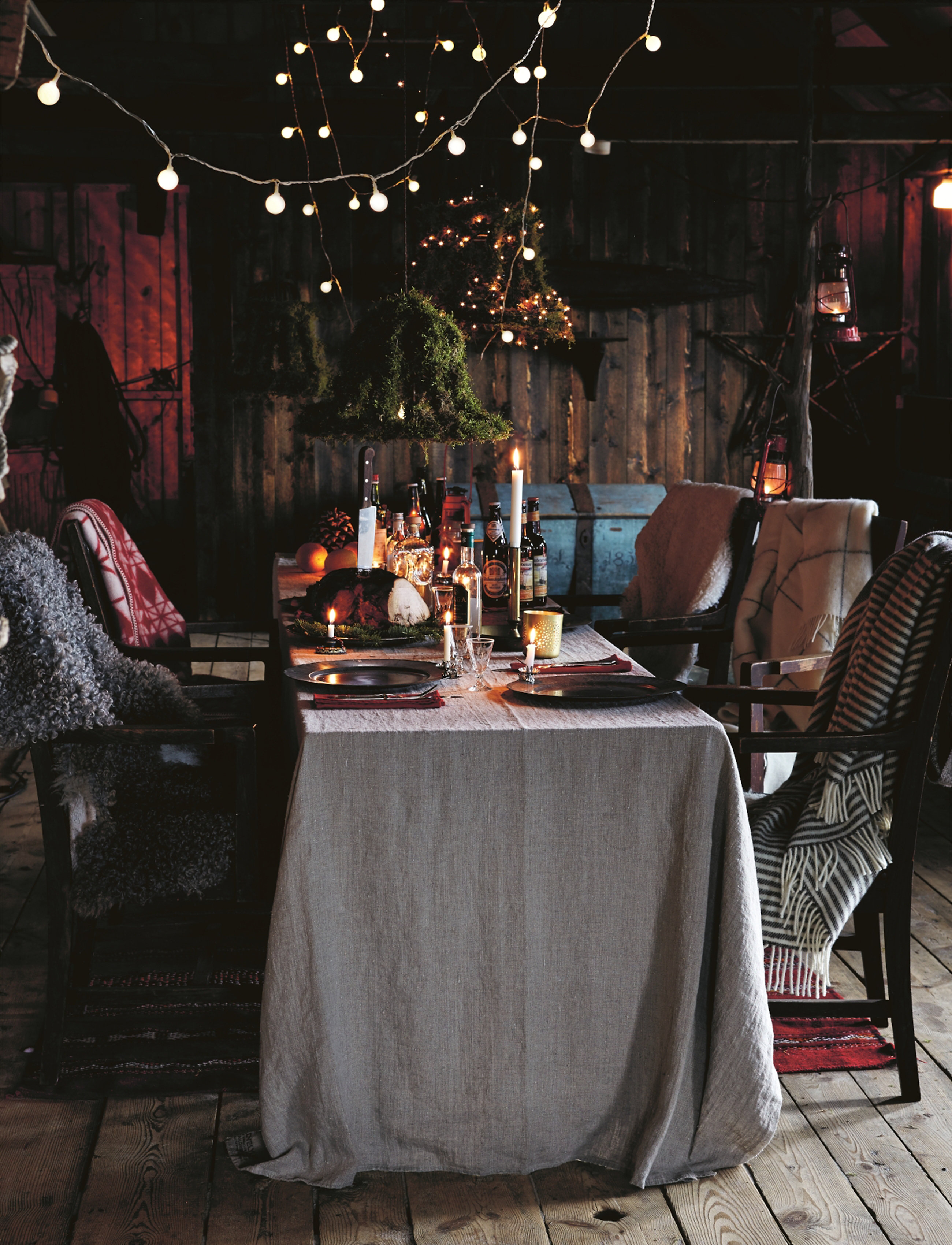 Lovely Linen Tablecloth, 145X380 cm, Kitchen Textiles, Beige - Tablecloths & Table Runners, Homeware