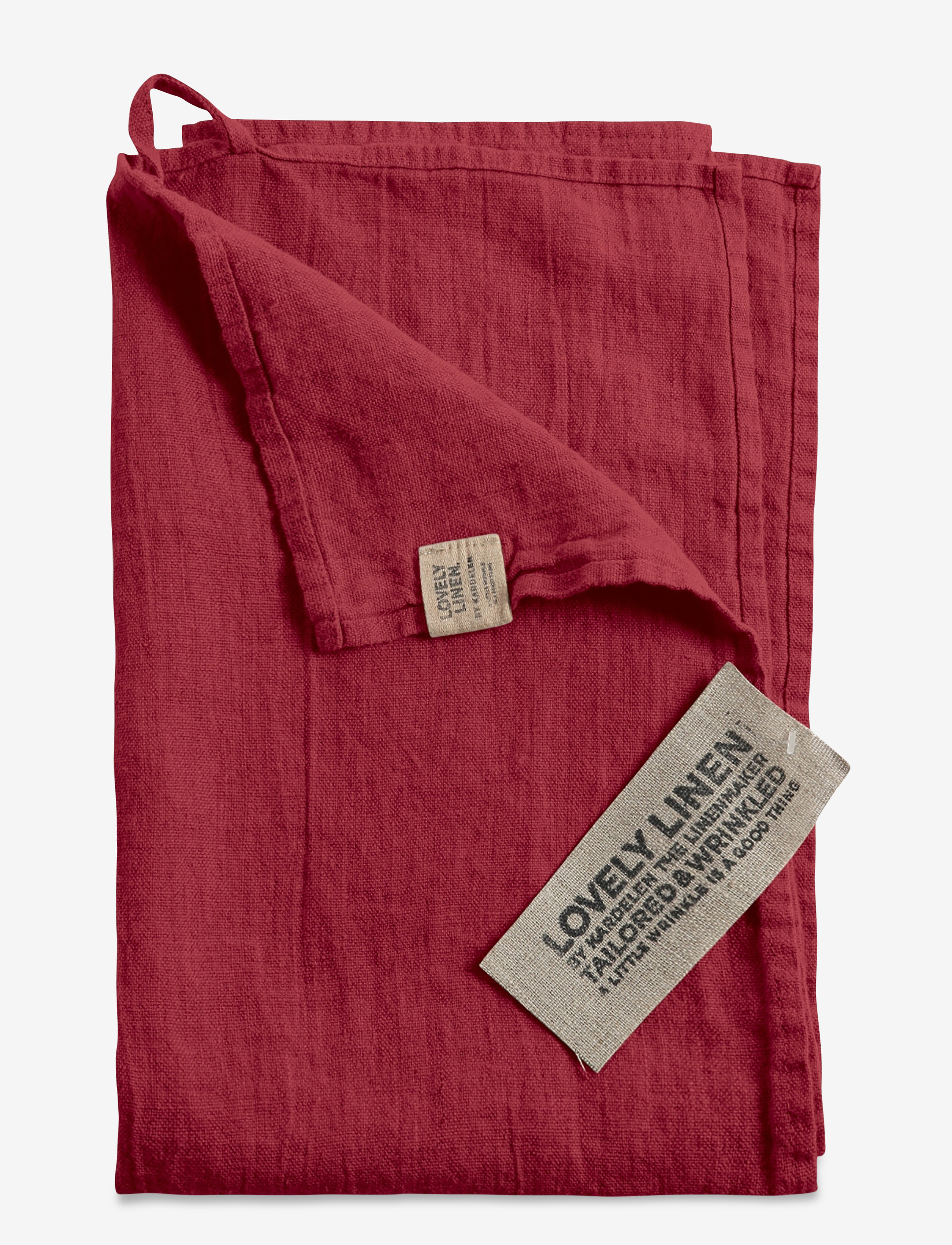Lovely Linen Lovely Kitchen Towel, Kitchen Håndklæde, Rød, Str: 45X70CM