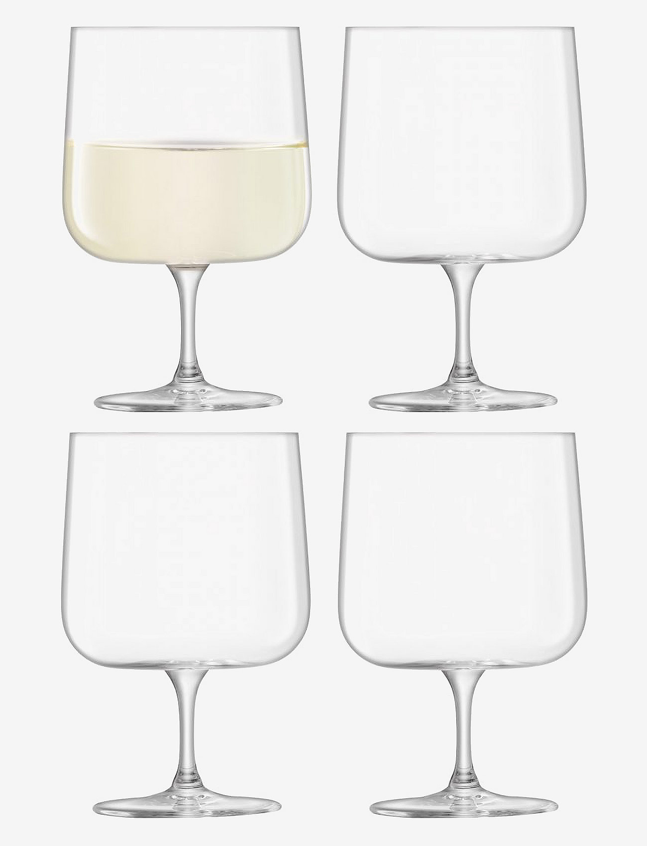 LSA International - Arc Wine Glass Set 4 - balto vyno taurės - clear - 0