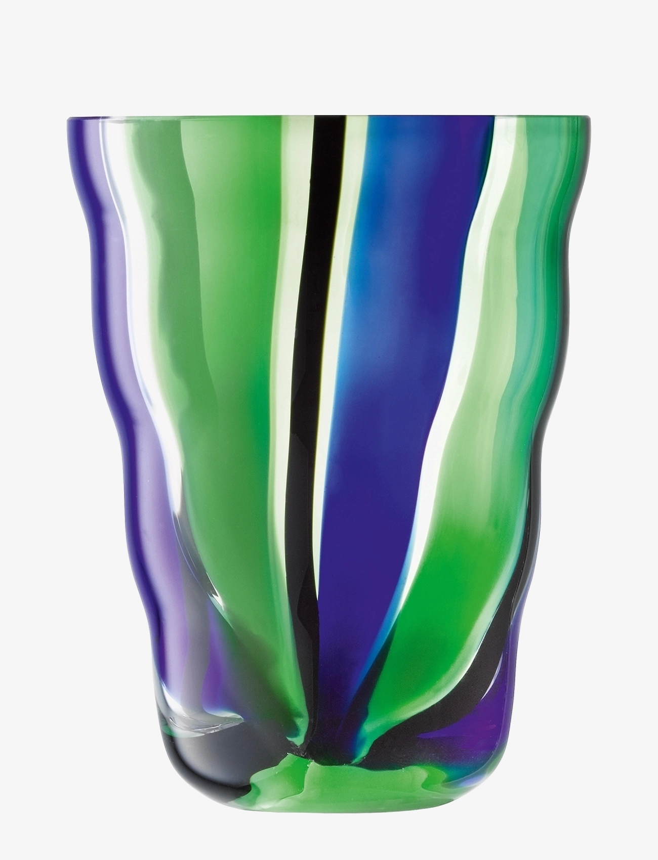 LSA INTERNATIONAL Drikkeglas Folk Sort/Blå/Grøn, Sæt Med 2 Stk., Lsa Patterned - 28 CL - Unisex