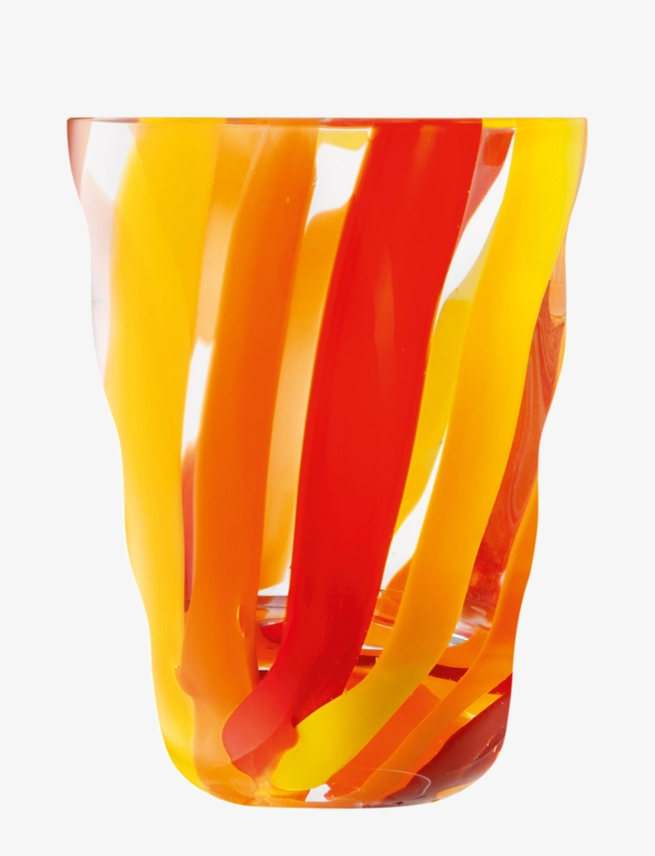 LSA INTERNATIONAL Drikkeglas Folk Orange/Rød/Gul, Sæt Med 2 Stk., Lsa Patterned - 28 CL - Unisex