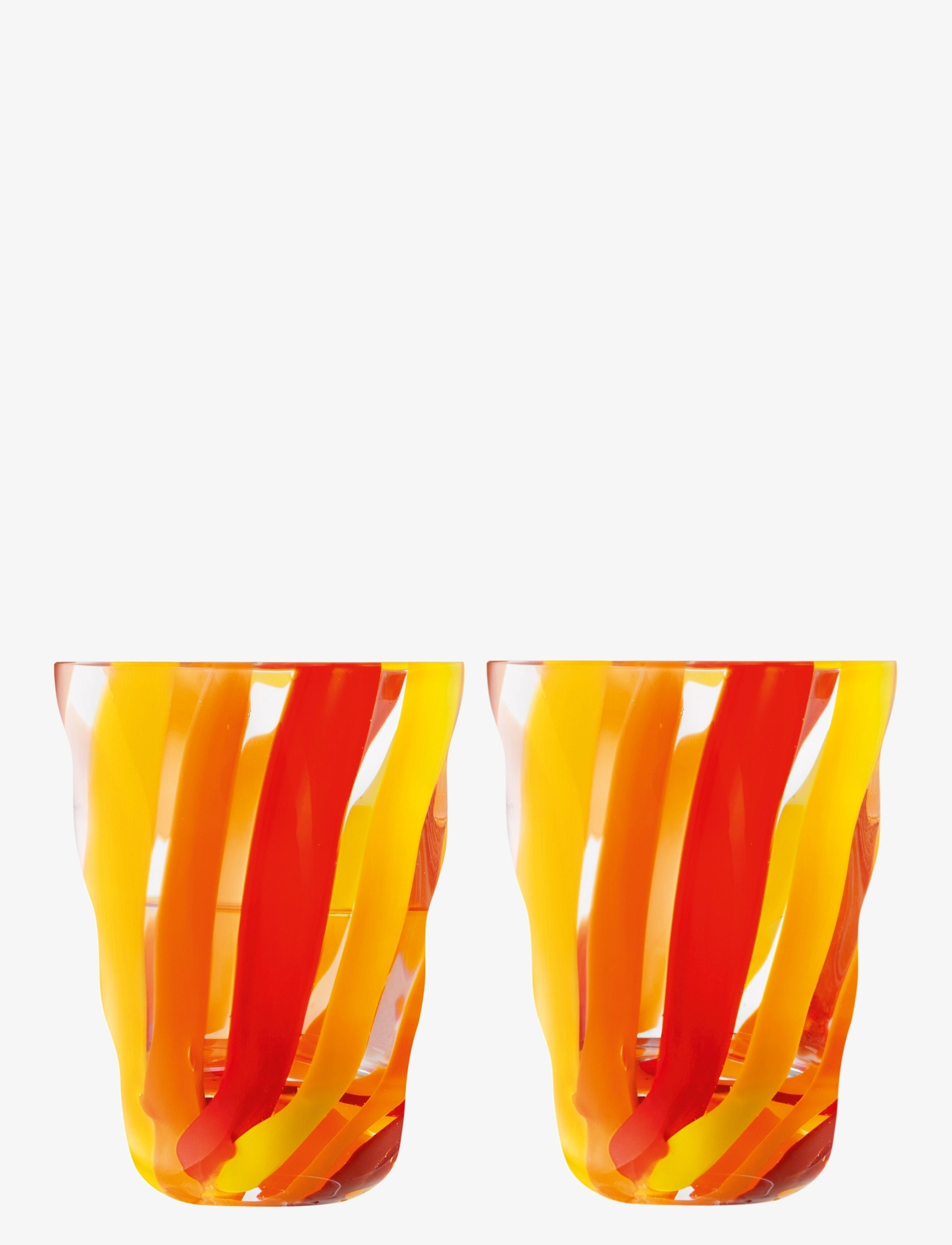 LSA International - Dricksglas Folk Orange/Red/Yellow Set 2 LSA - dricksglas - orange/rÖd/gul - 1
