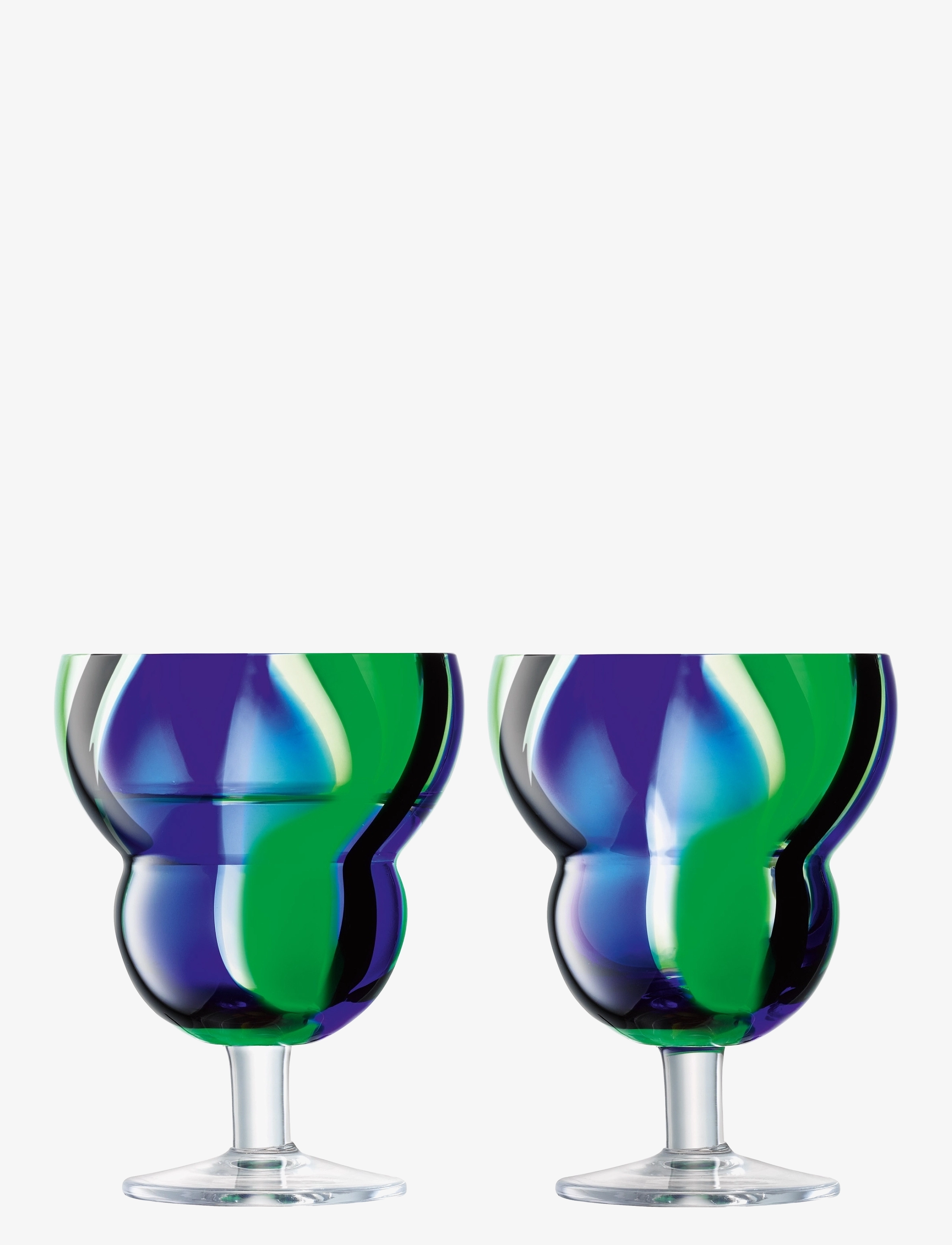LSA International - Vinglas Folk Black/Blue/Green Set 2 LSA - hvidvinsglas - svart/blÅ/grÖn - 1