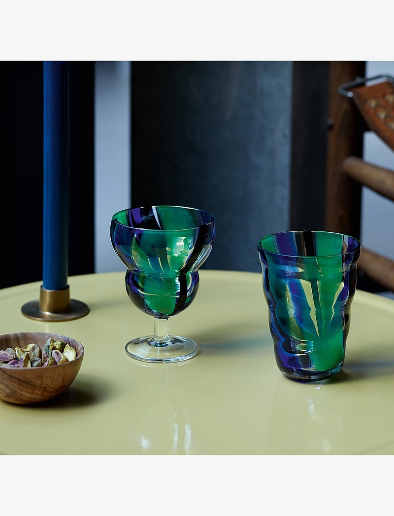 LSA International - Vinglas Folk Black/Blue/Green Set 2 LSA - valge veini pokaalid - svart/blÅ/grÖn - 2