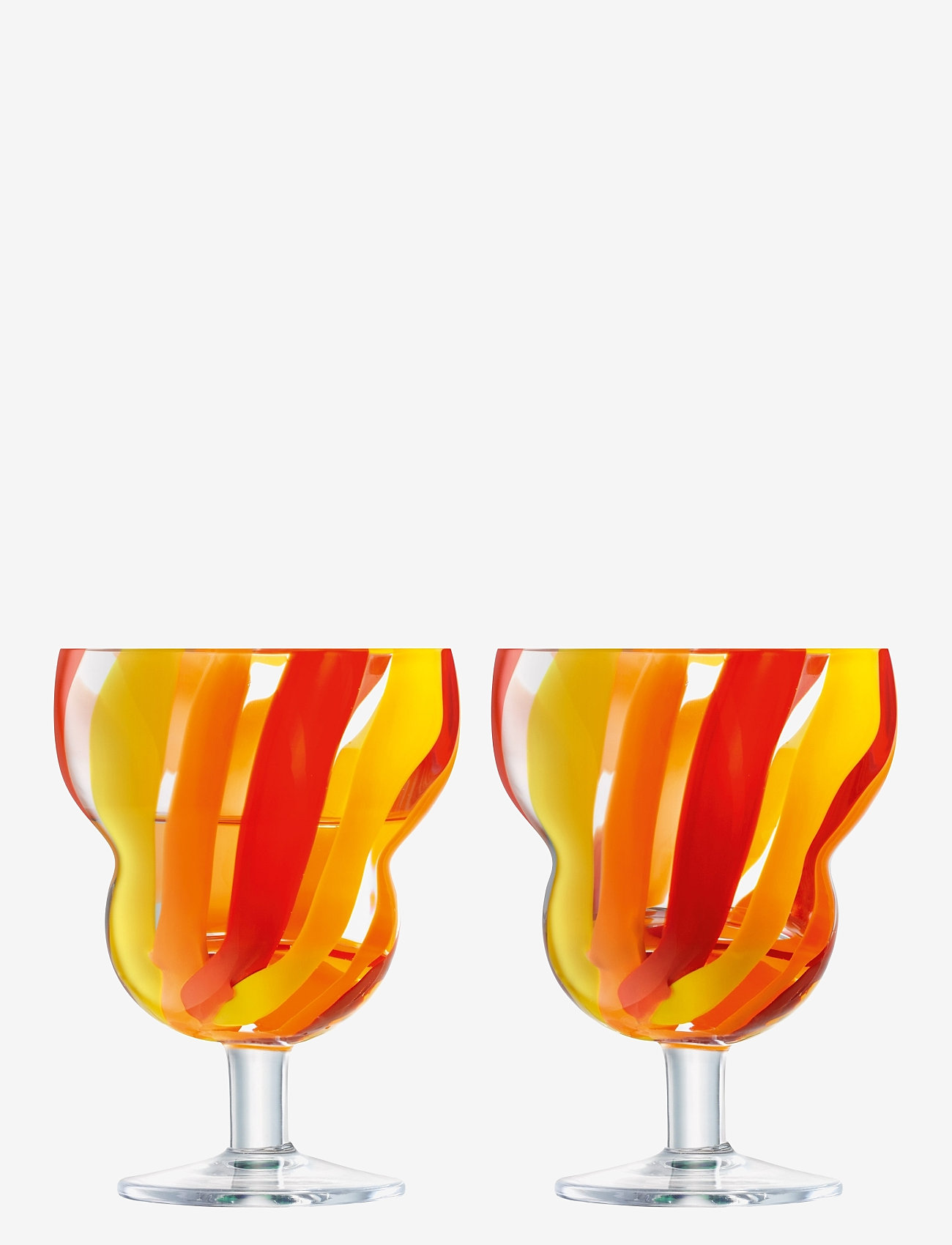 LSA International - Vinglas Folk Orange/Red/Yellow Set 2 LSA - hvítvínsglös - orange/rÖd/gul - 0