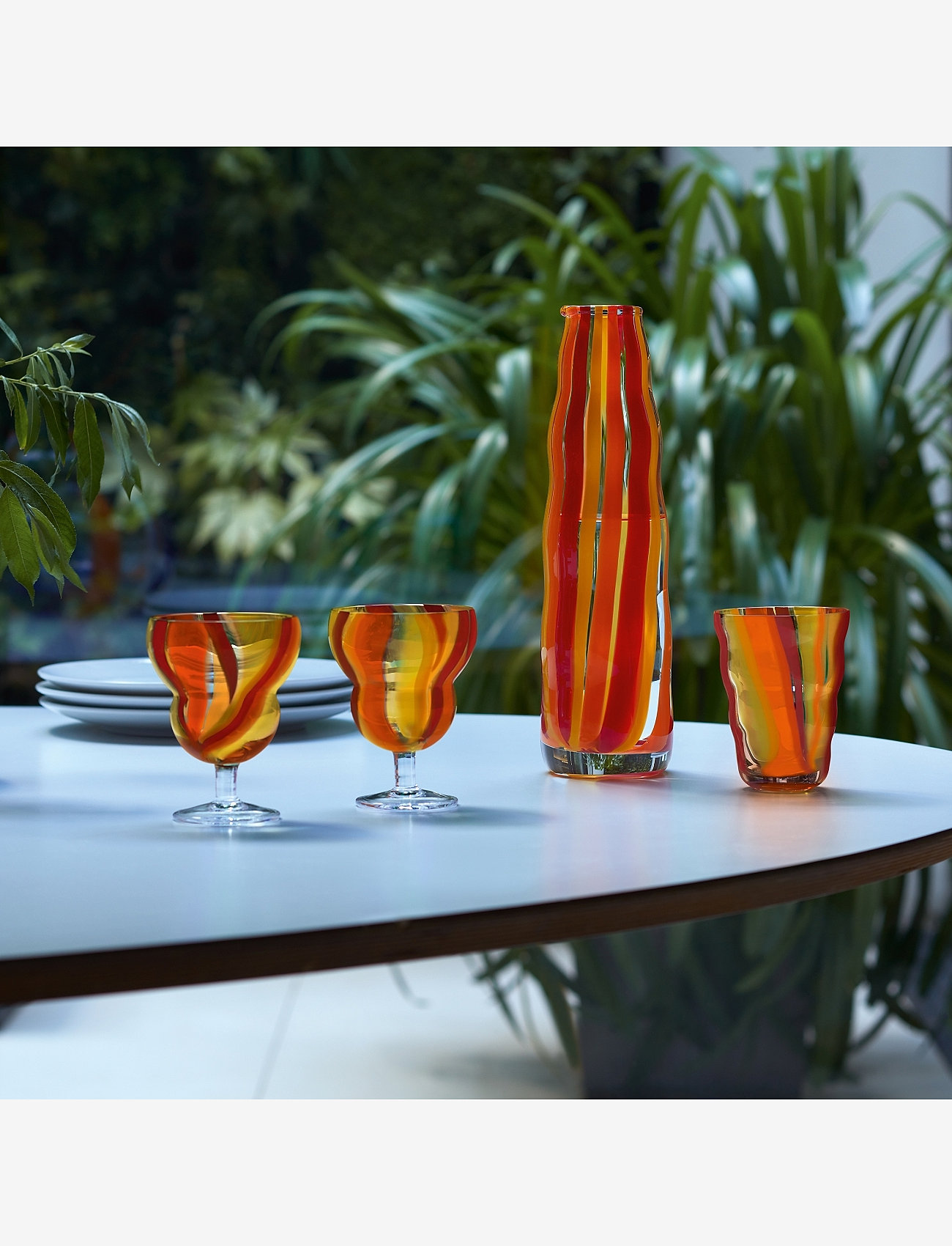 LSA International - Vinglas Folk Orange/Red/Yellow Set 2 LSA - hvítvínsglös - orange/rÖd/gul - 3