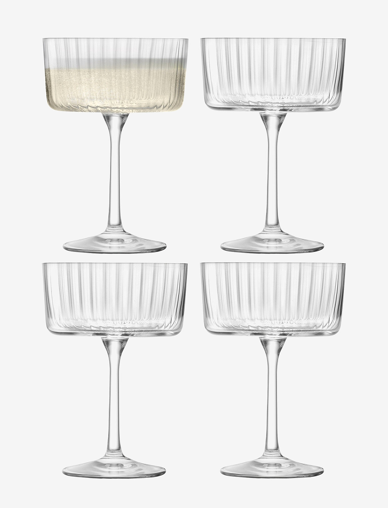 LSA International - Champagne/Cocktail glass Gio Line 4-pack - champagneglazen - clear - 1
