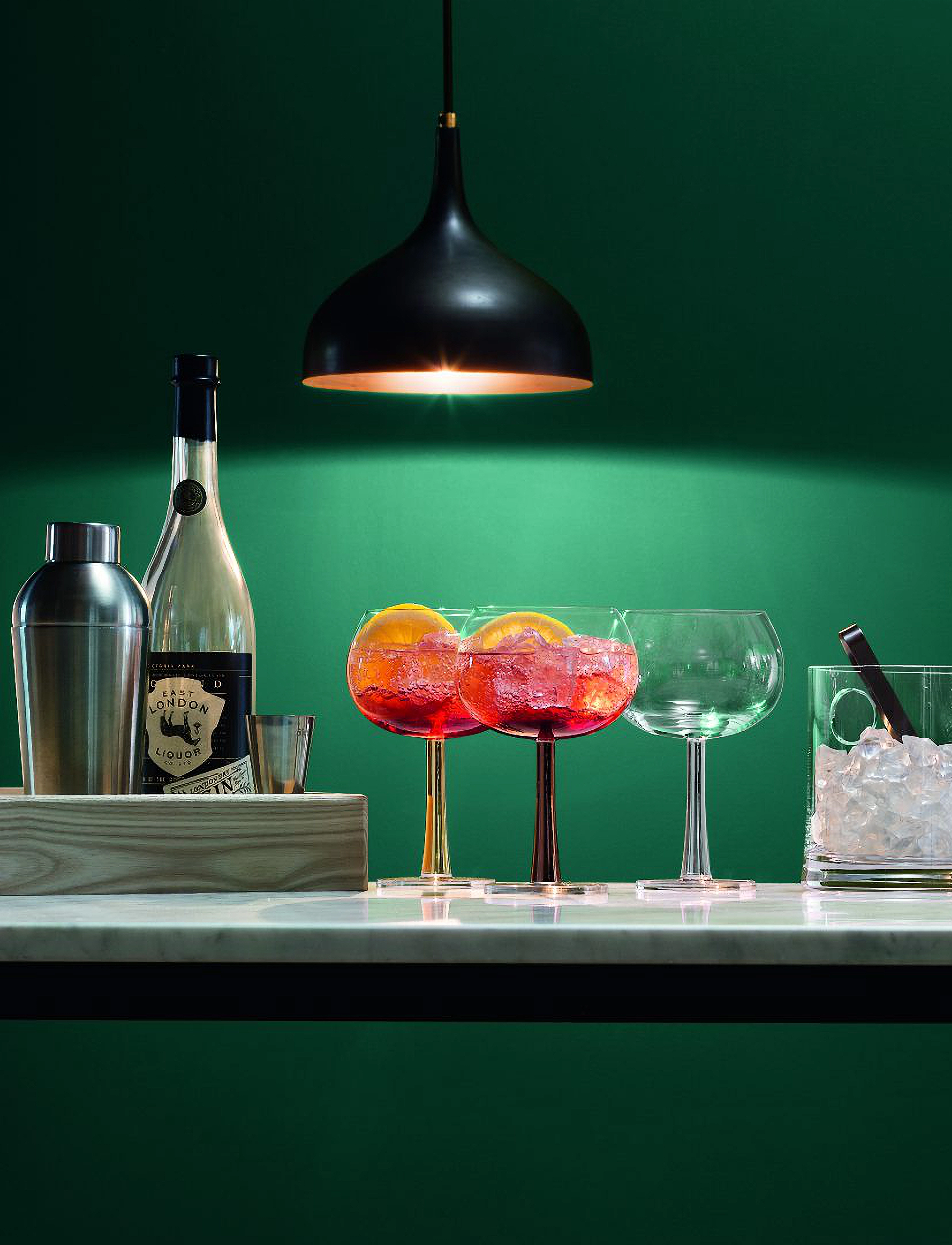 LSA International Ginglas Gin Platinum-Sæt 2 Lsa, 42 CL, Nude, Glas > Cocktailglas, Unisex