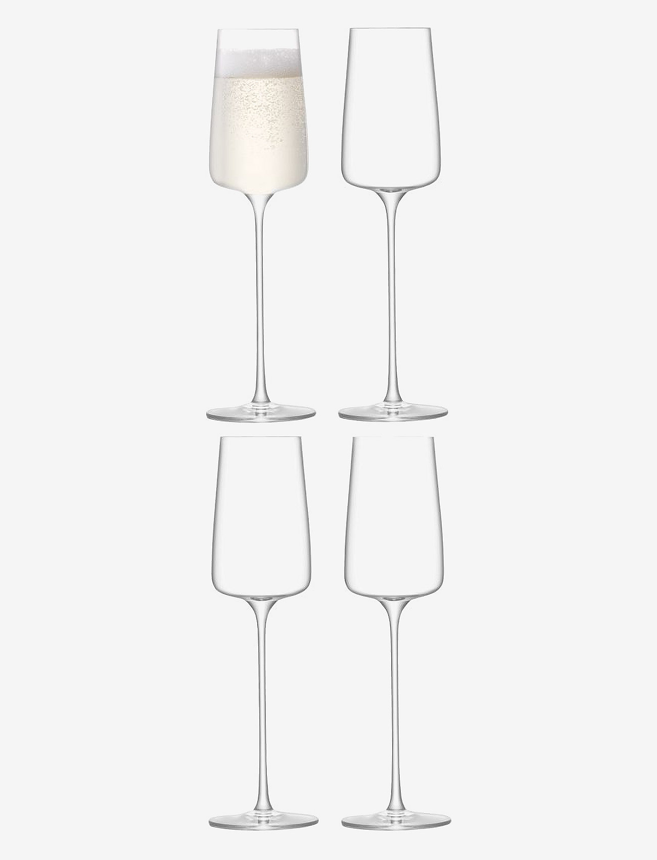 LSA International - Metropolitan Champagne Flute 230ml Clear x 4 - køb efter pris - clear - 0