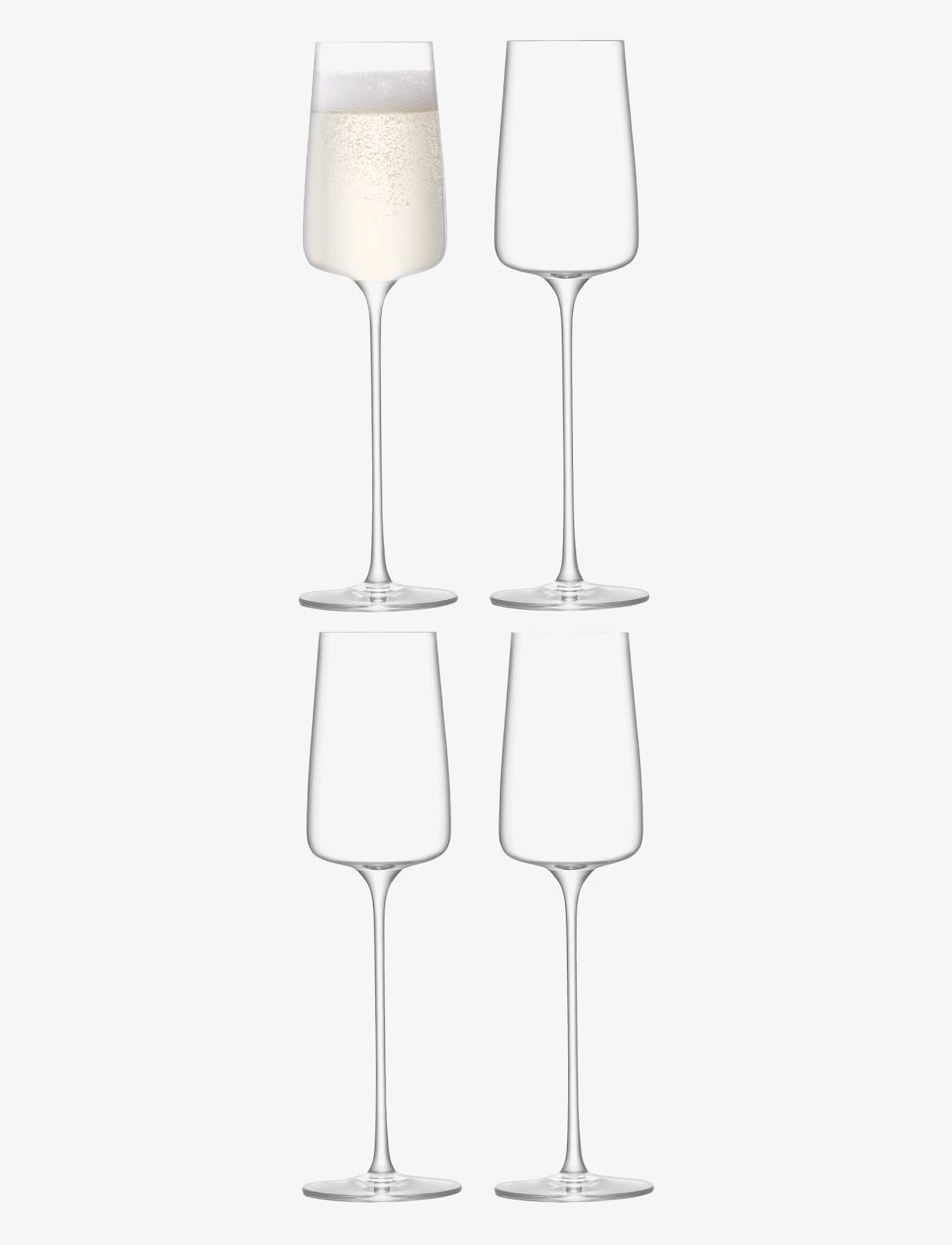 Metropolitan Champagne Flute 230ml Clear x 4 - CLEAR