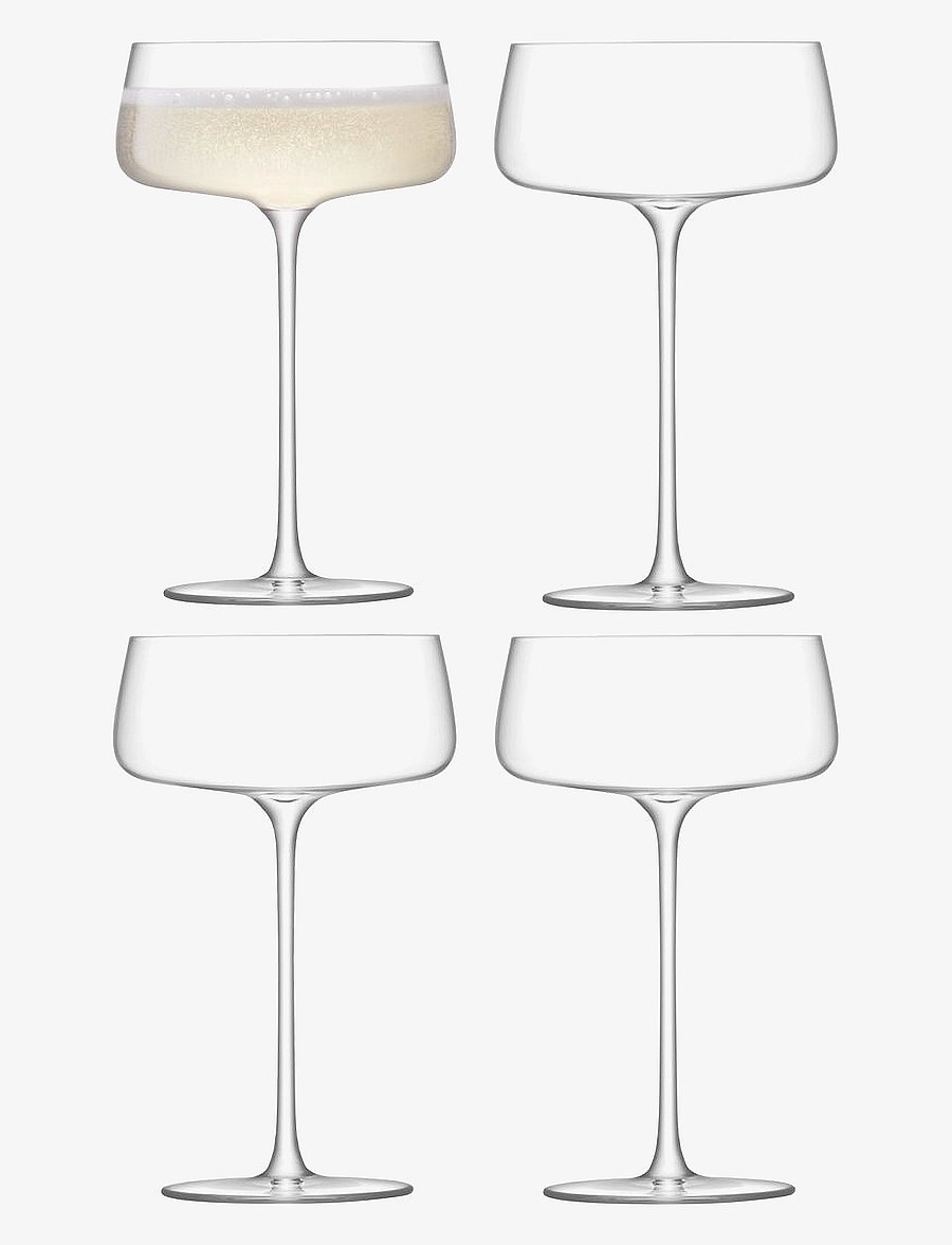 LSA International - Metropolitan Champagne Saucer Set 4 - Šampanjaklaasid - clear - 0