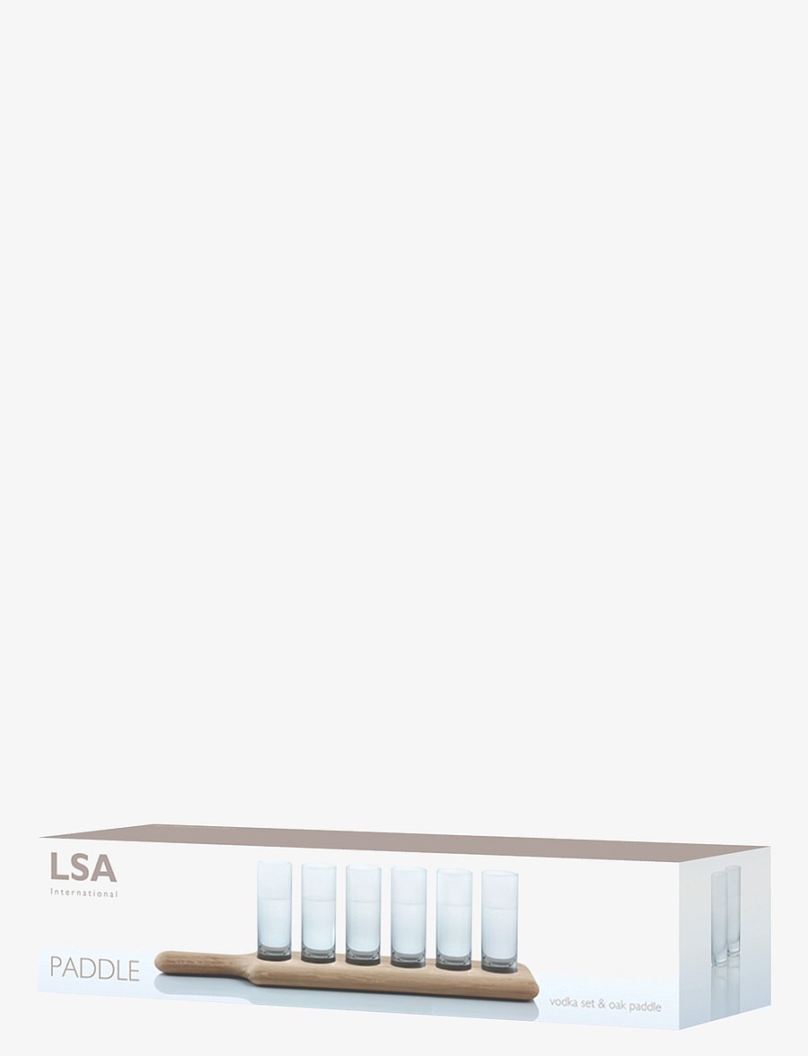 LSA International - Paddle Vodka Set & Oak Paddle - schnapsgläser - clear - 3