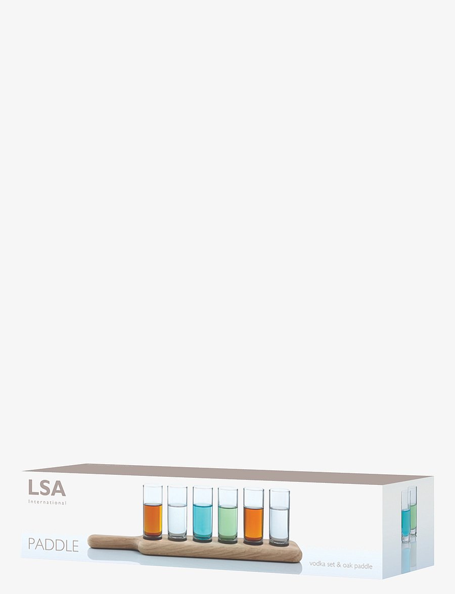 LSA International - Paddle Vodka Set & Oak Paddle - schnapsgläser - clear - 4