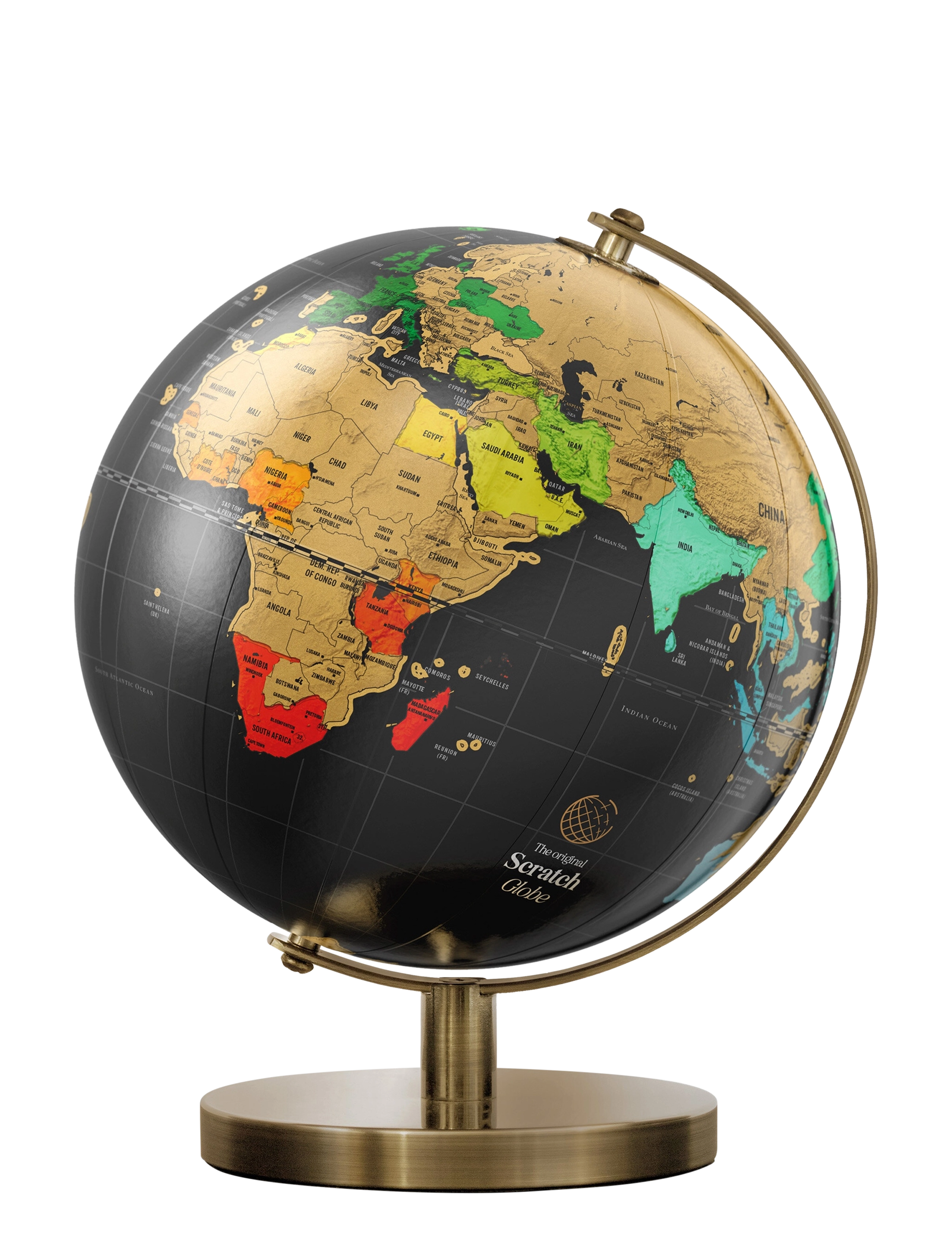 Luckies of London - Scratch Globe Large - portselanist kujukesed ja skulptuurid - black - 0
