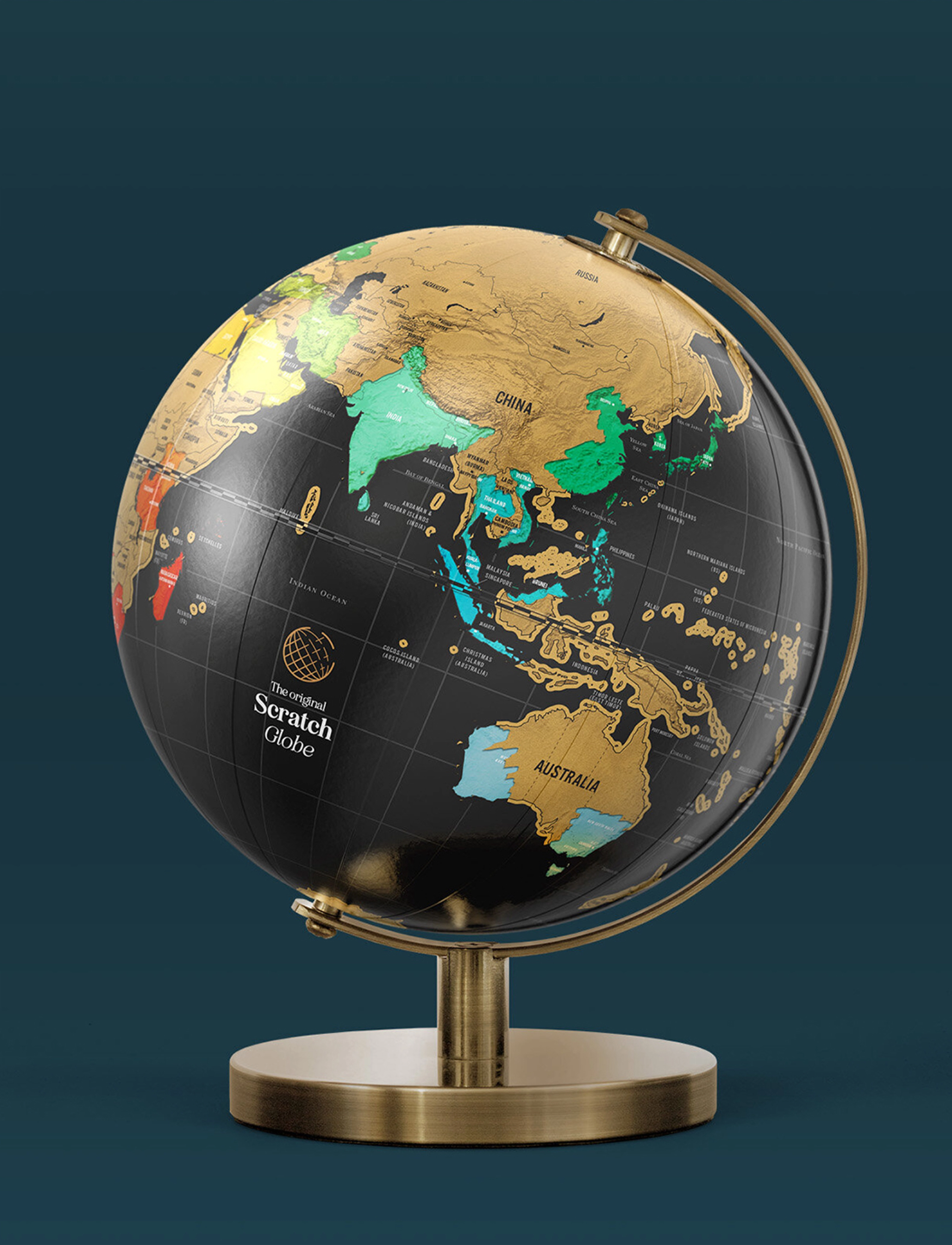 Luckies of London - Scratch Globe Large - skulpturer & porselensfigurer - black - 3