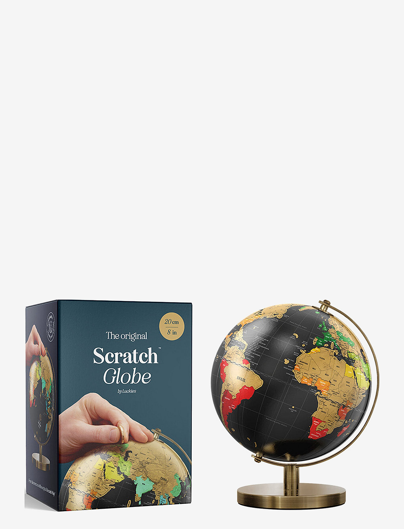 Luckies of London - Scratch Globe Large - veistokset & posliinikoristeet - black - 1