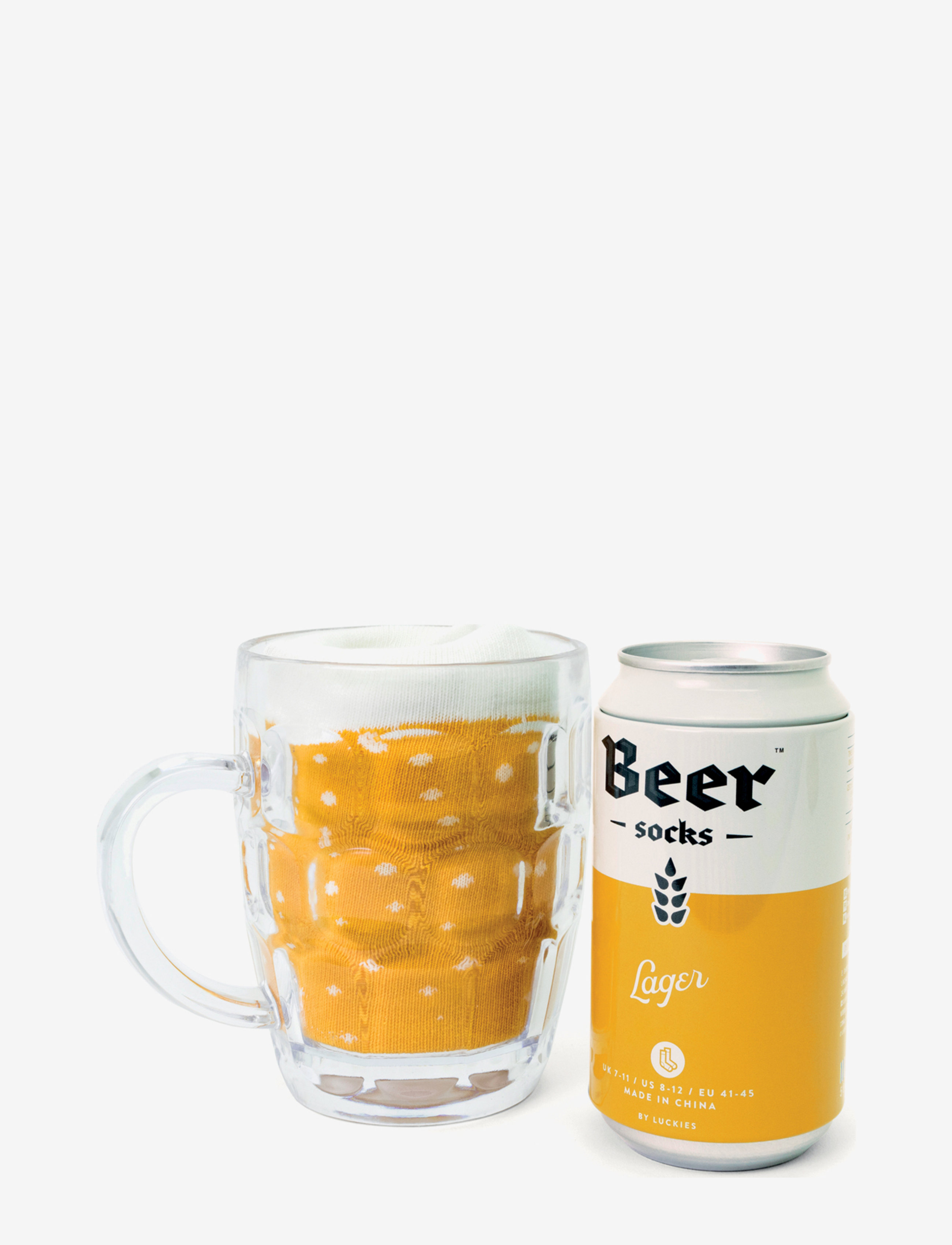 LUCKIES OF LONDON Beer Socken Lager Gelb - One Size - Herren
