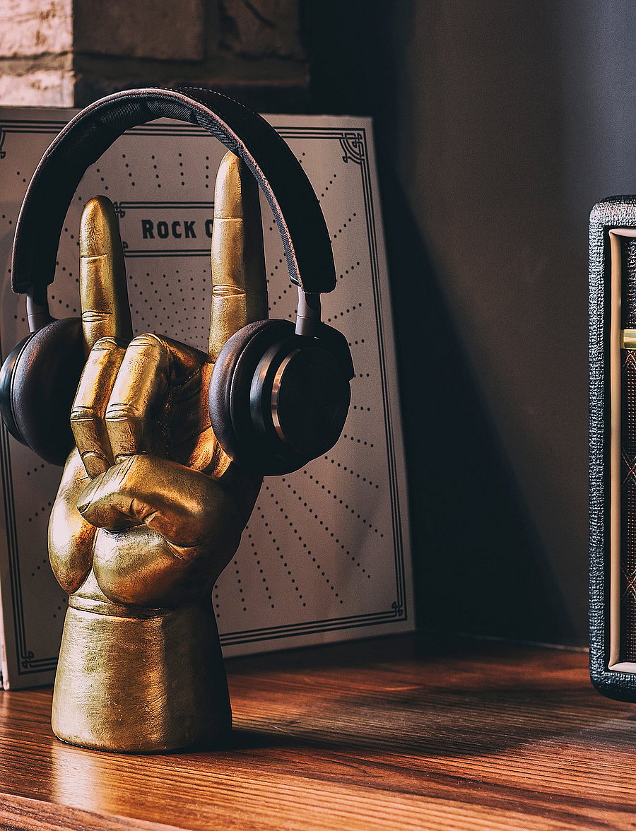 Luckies of London - Headphone Holder Rock On - figuri ja skulptuurid - gold - 0