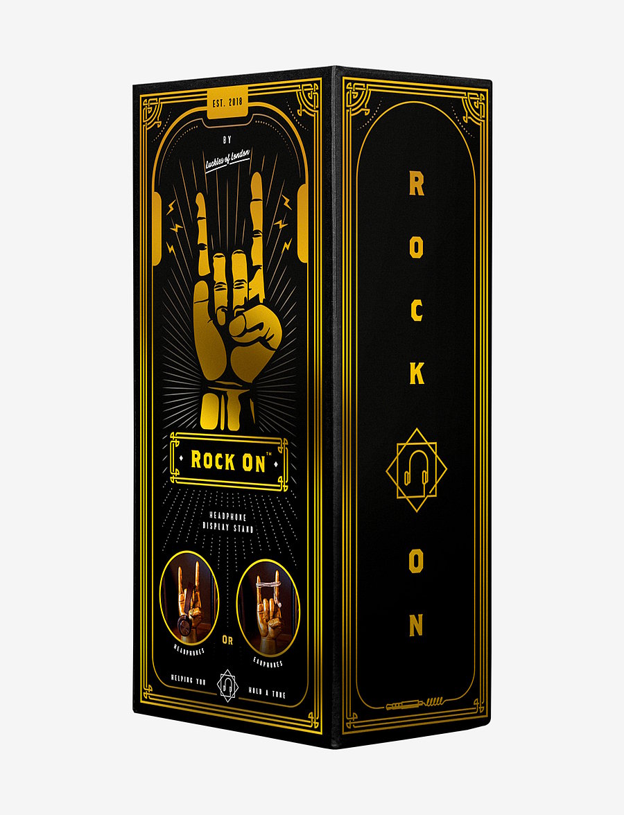 Luckies of London - Headphone Holder Rock On - figuri ja skulptuurid - gold - 3