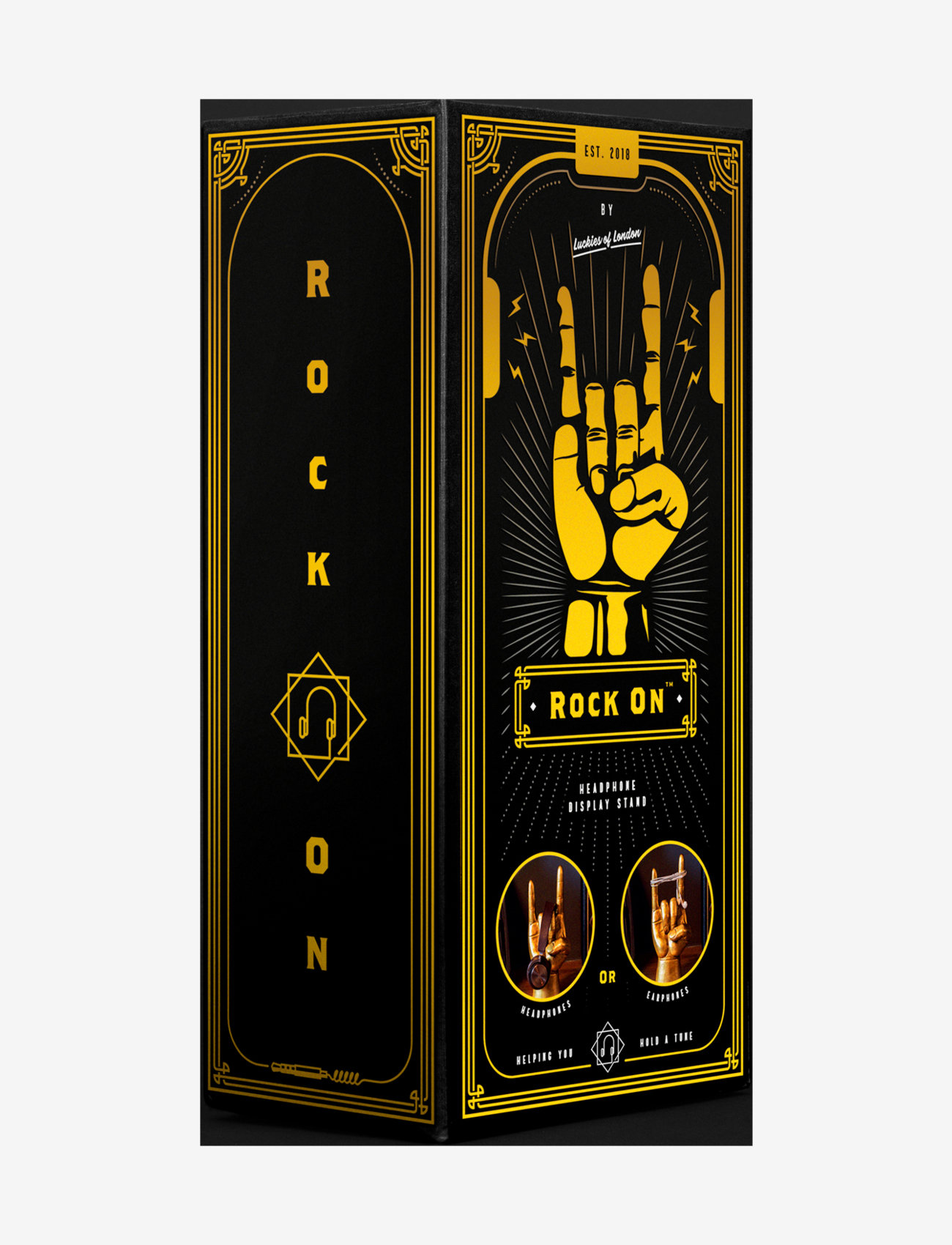 Luckies of London - Headphone Holder Rock On - skulpturer & figurer - gold - 3