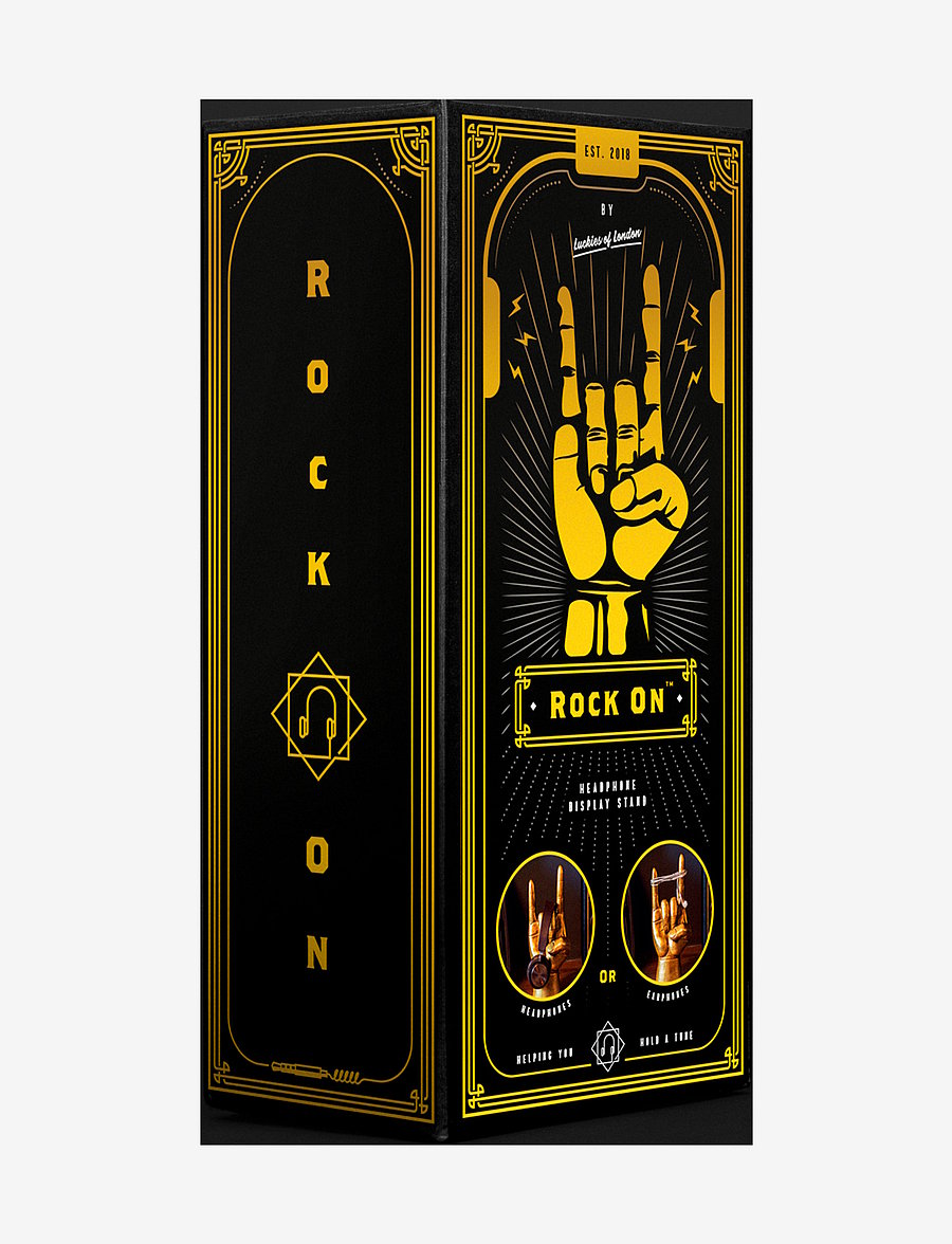 Luckies of London - Headphone Holder Rock On - figuri ja skulptuurid - gold - 4