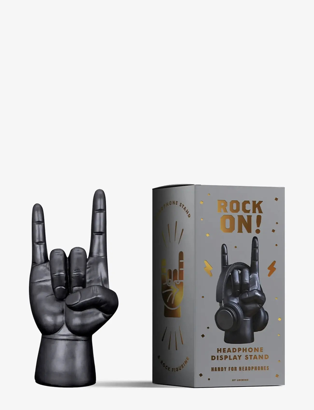 Luckies of London - Headphone Holder Rock On Black - ordnere - black - 0