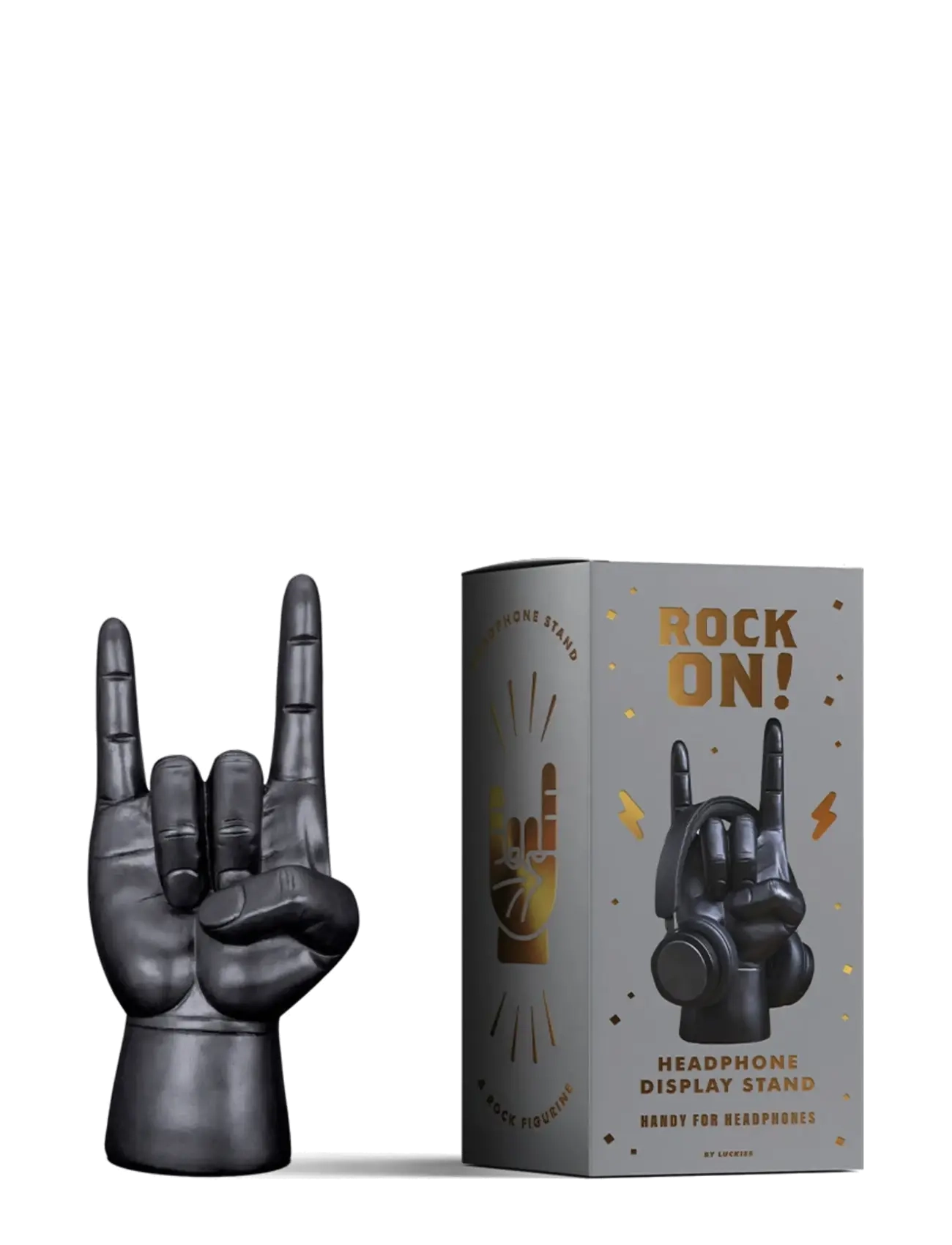 Headphone Holder Rock On Black