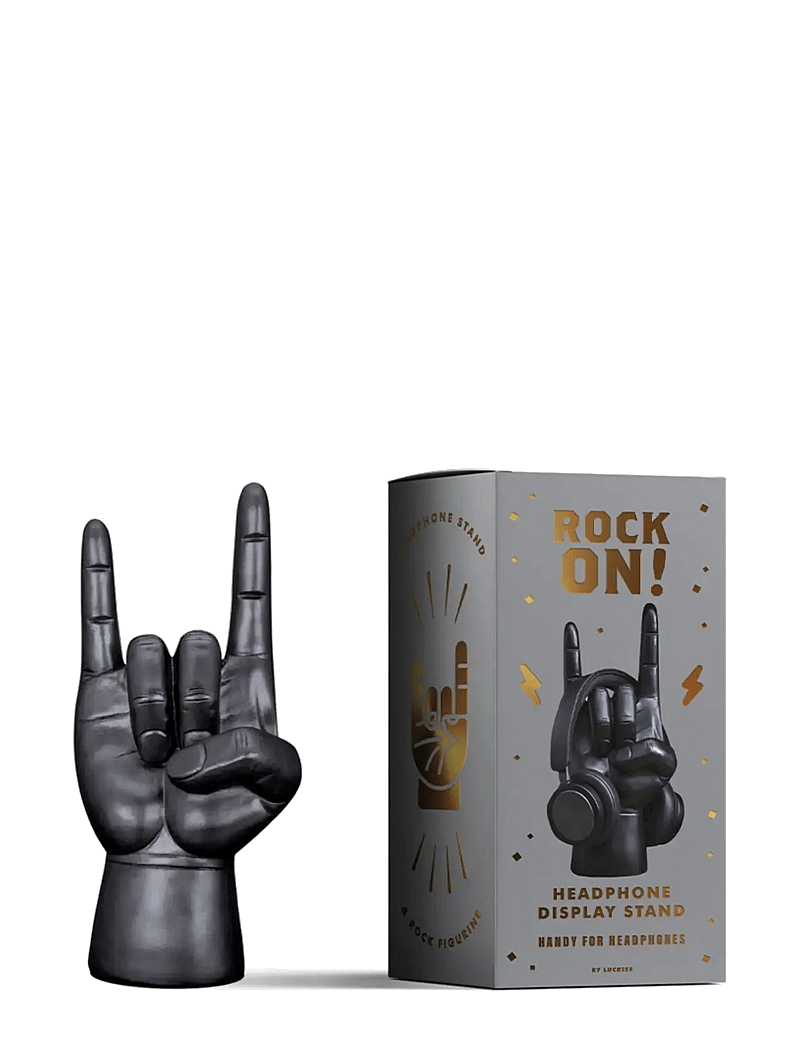 Luckies of London - Headphone Holder Rock On Black - ordnere - black - 0