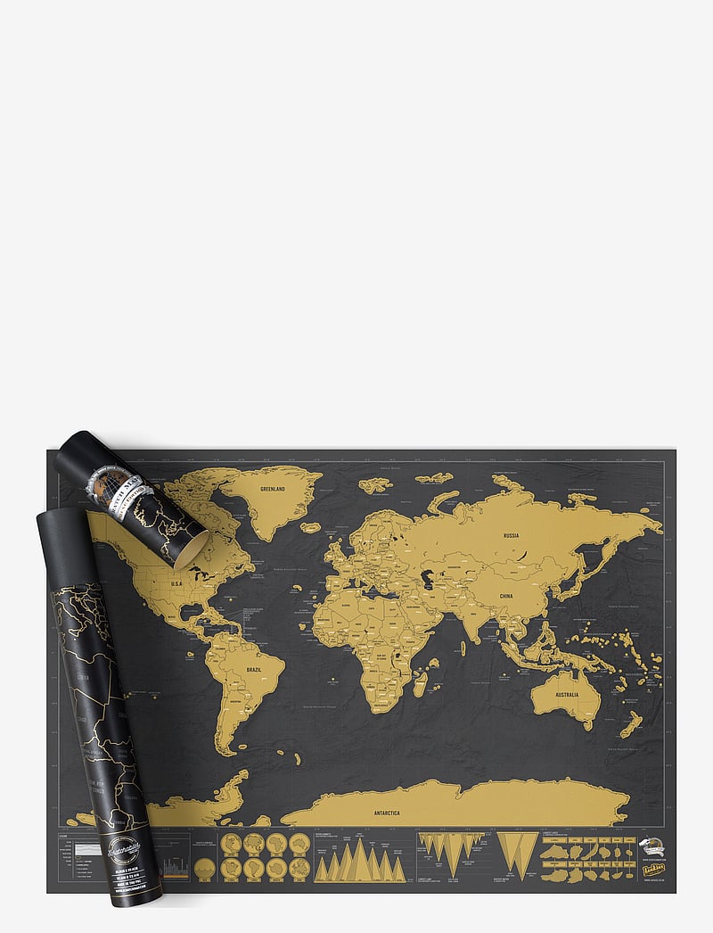 Luckies of London - Scratch Map Deluxe - linnad ja kaardid - black - 1