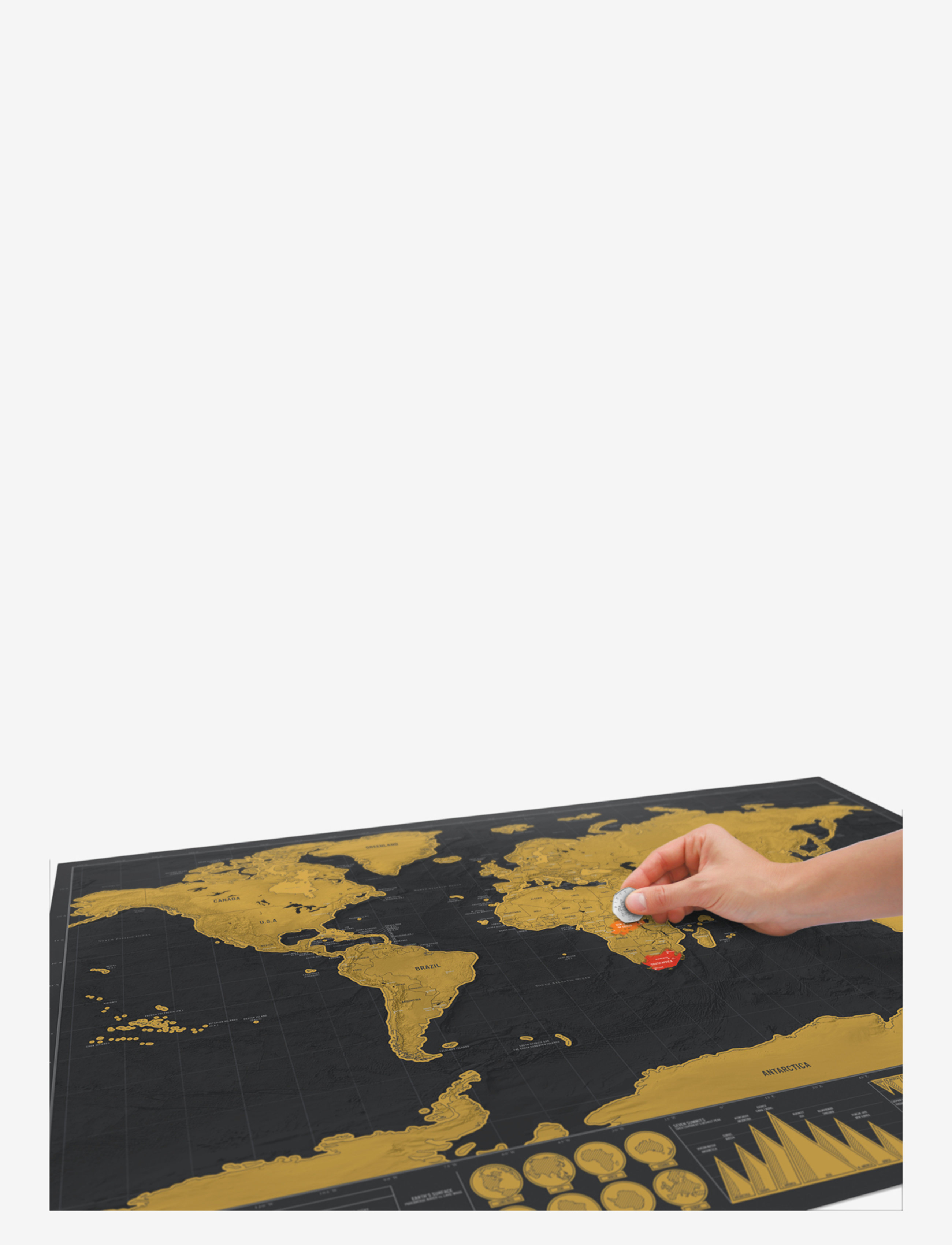 Luckies of London - Scratch Map Deluxe - linnad ja kaardid - black - 2