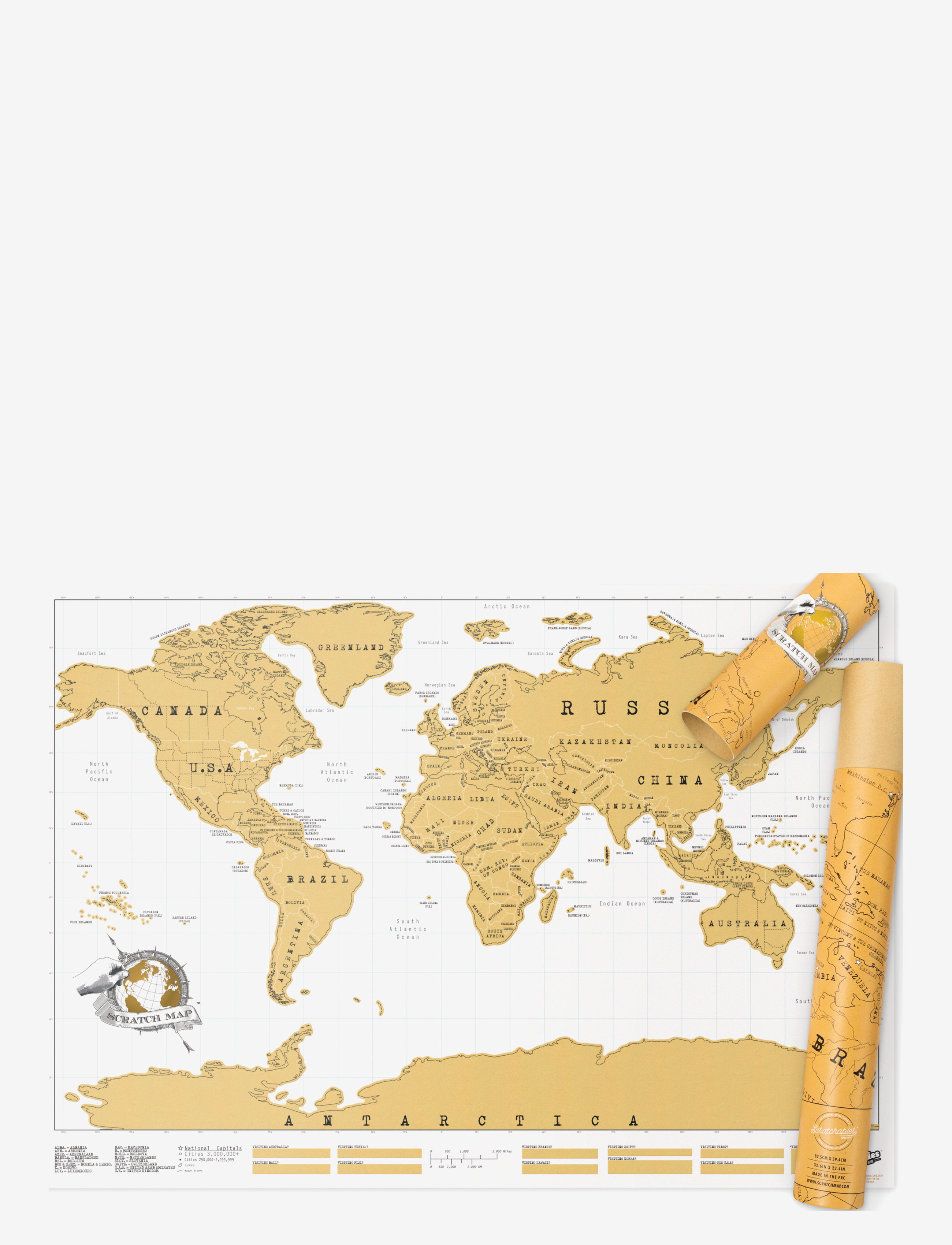 Luckies of London - Scratch Map World - die niedrigsten preise - white - 1