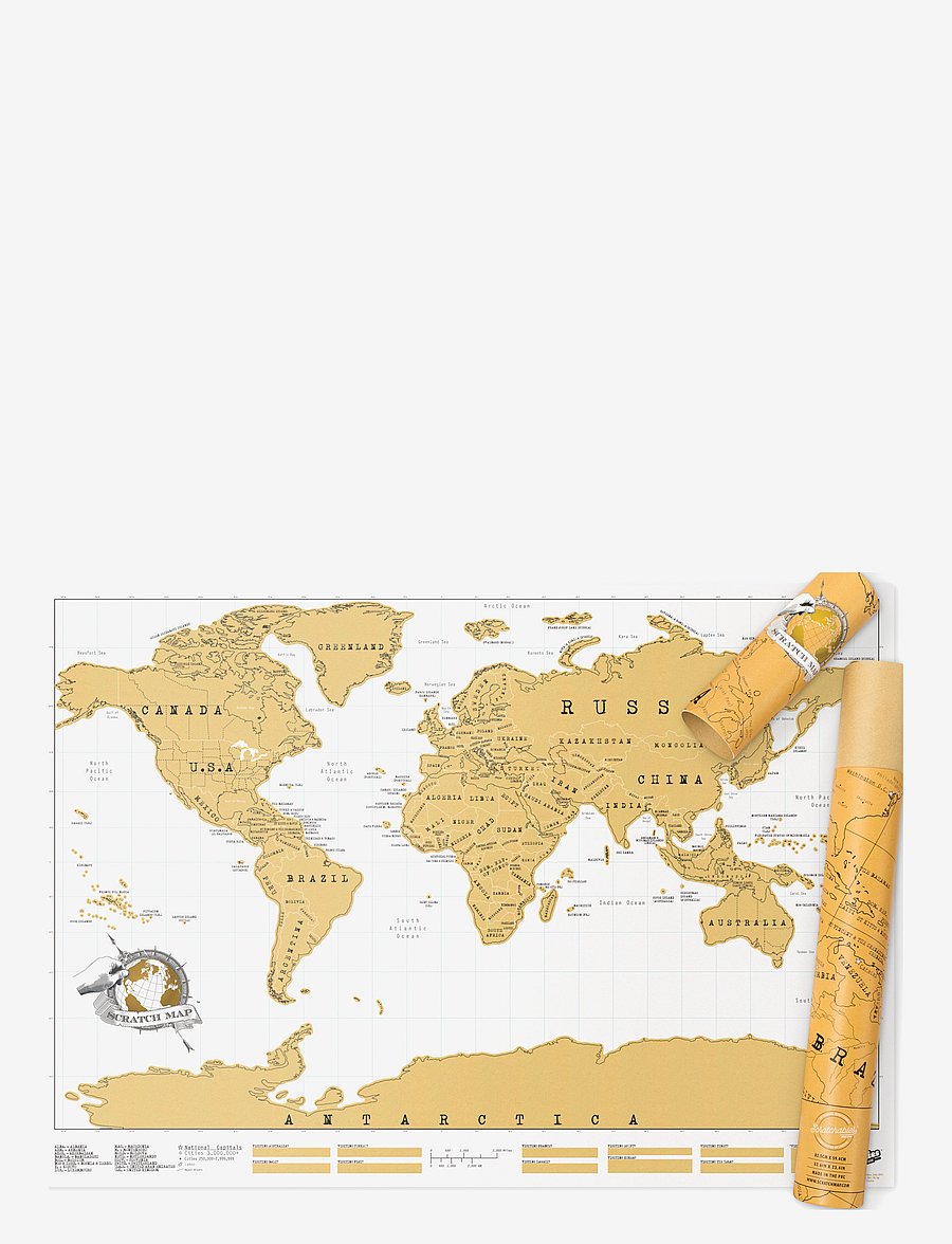 Luckies of London - Scratch Map World - kinderposter - white - 1