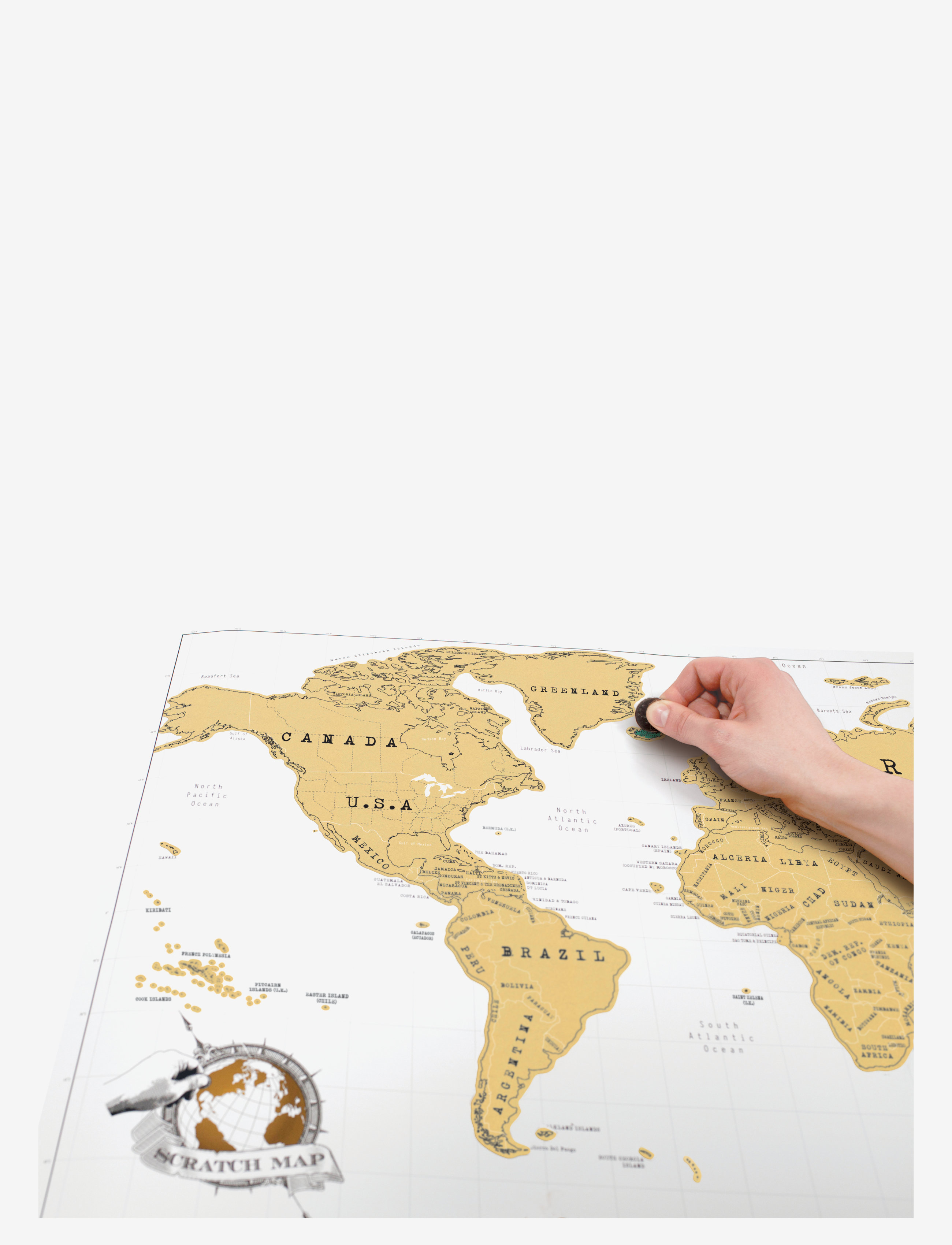 Luckies of London - Scratch Map World - die niedrigsten preise - white - 2