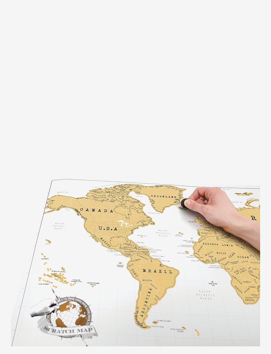 Luckies of London - Scratch Map World - kinderposter - white - 2