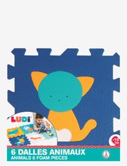 Ludi - Play mat with animals (6 pcs) - lekematter - multicolor - 4