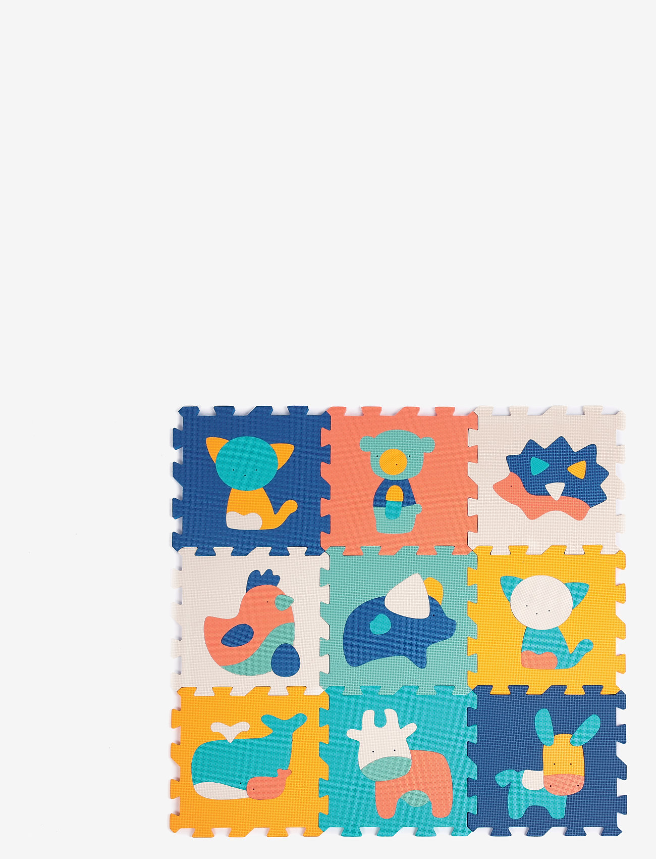 Ludi - Play mat with animals (9 pcs) - babygym & lekmattor - multicolor - 1