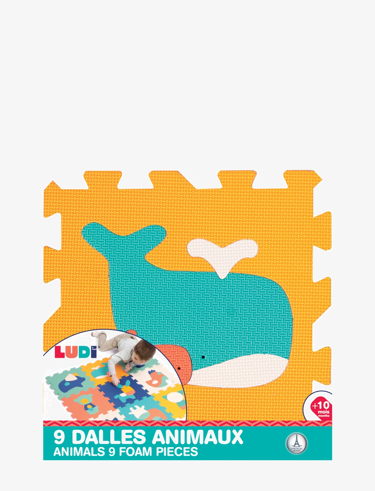 Ludi - Play mat with animals (9 pcs) - laveste priser - multicolor - 1