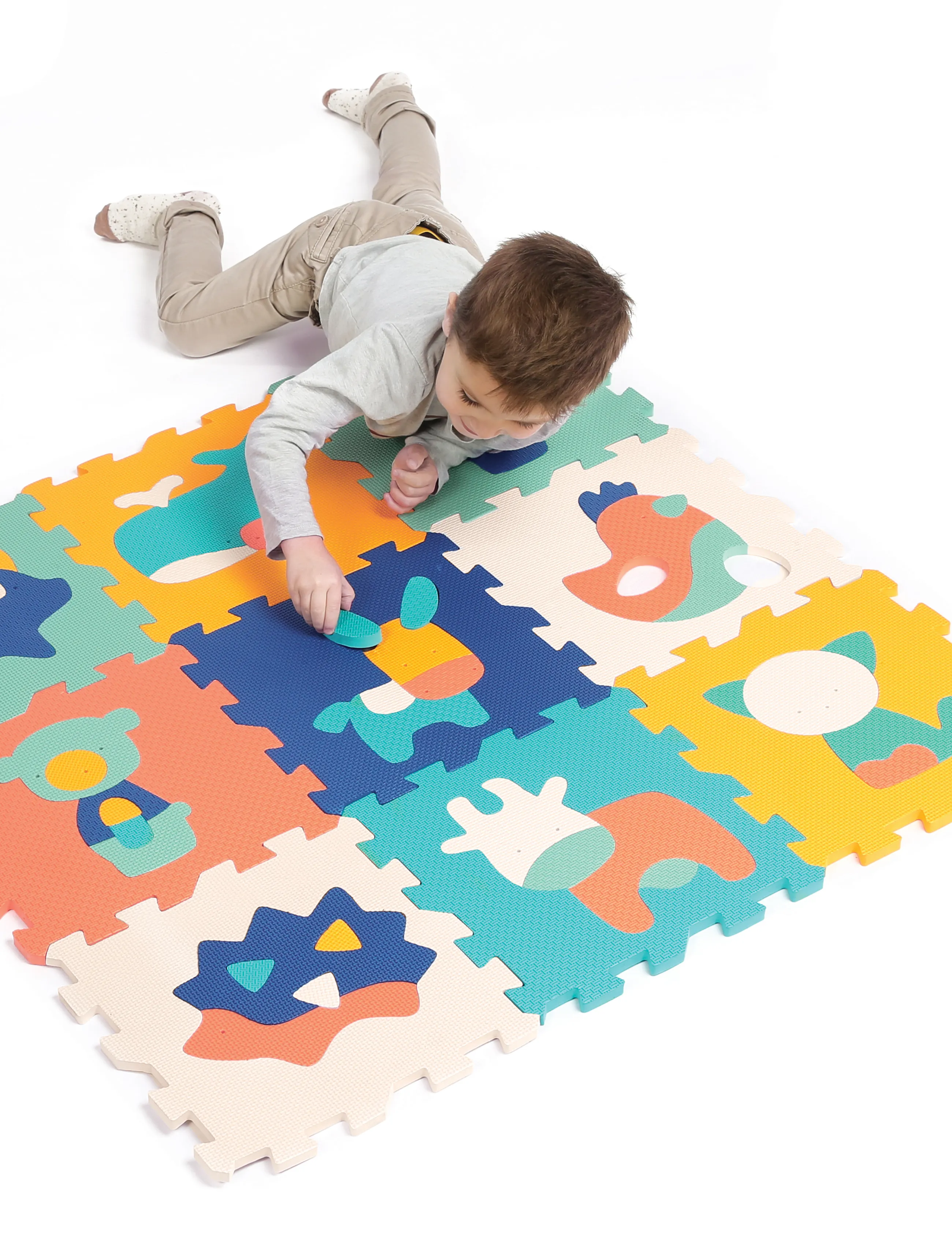 Ludi - Play mat with animals (9 pcs) - laveste priser - multicolor - 3