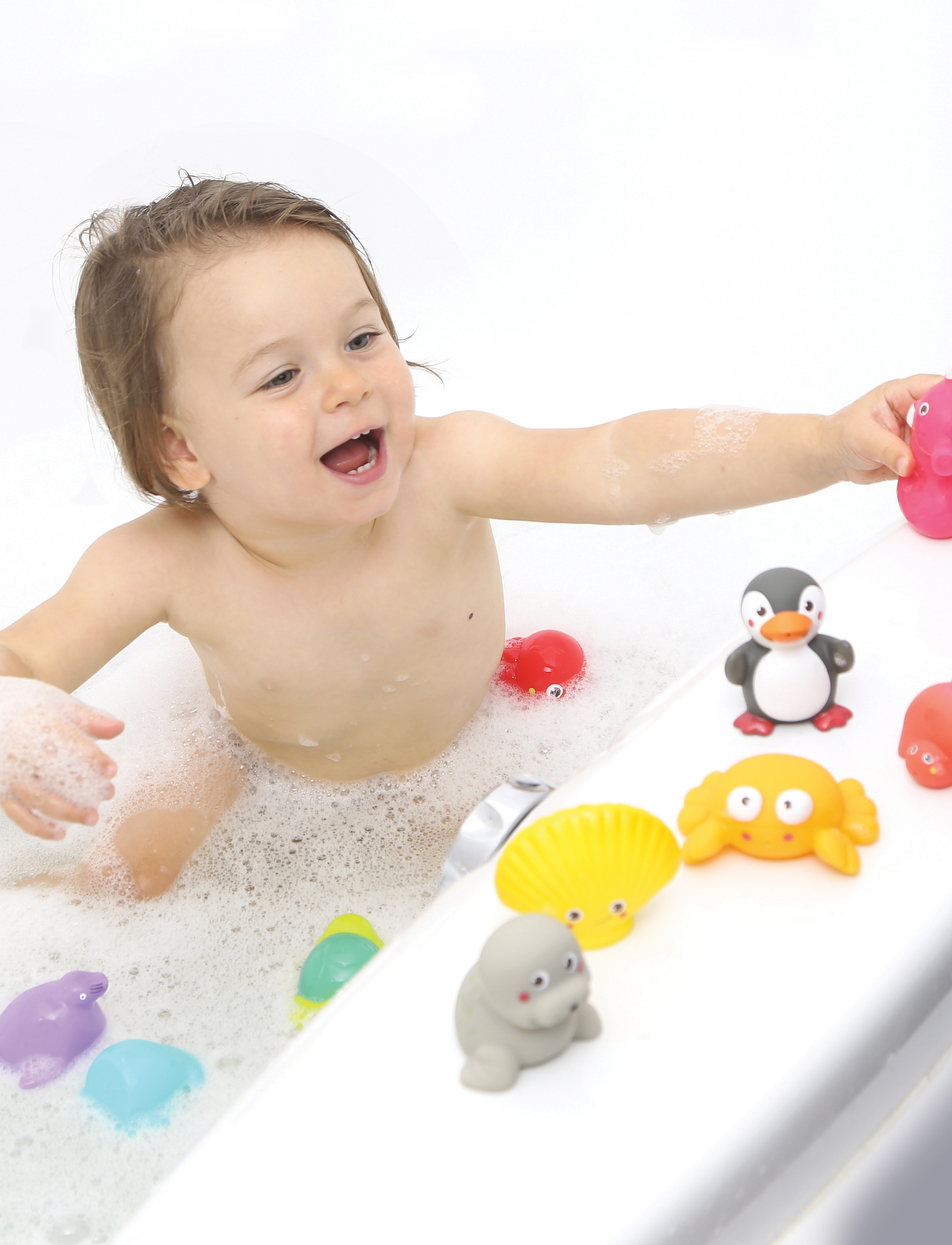Ludi Bath Animals - 12 Pcs, One Size, Multi/patterned, Bath & Water Legetøj > Bath Legetøj, Børn