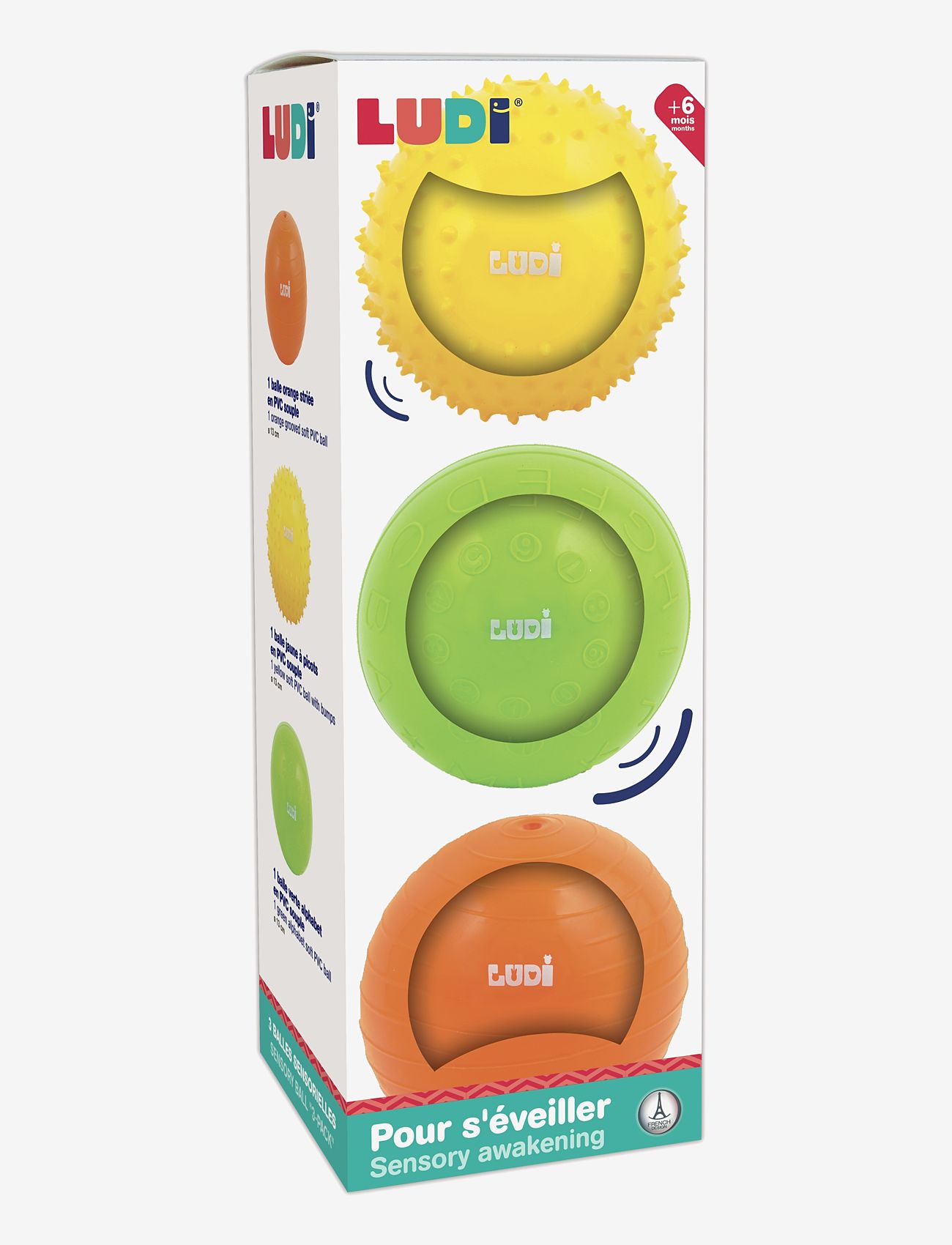 Ludi - Sensory balls - 3 pcs. - multicolor - 1