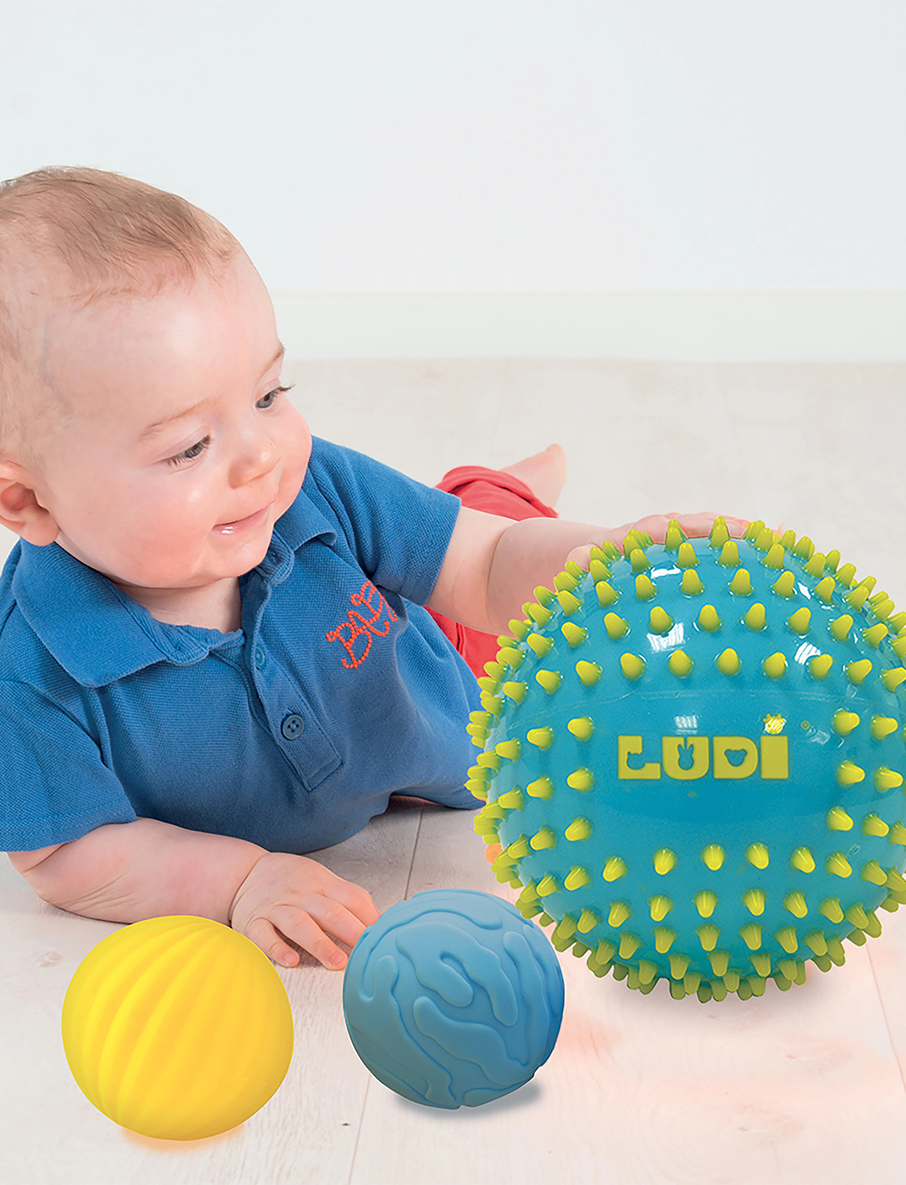 Ludi Sensory Ball Set, Børn, Activity Legetøj, Blå, Str: ONE SIZE