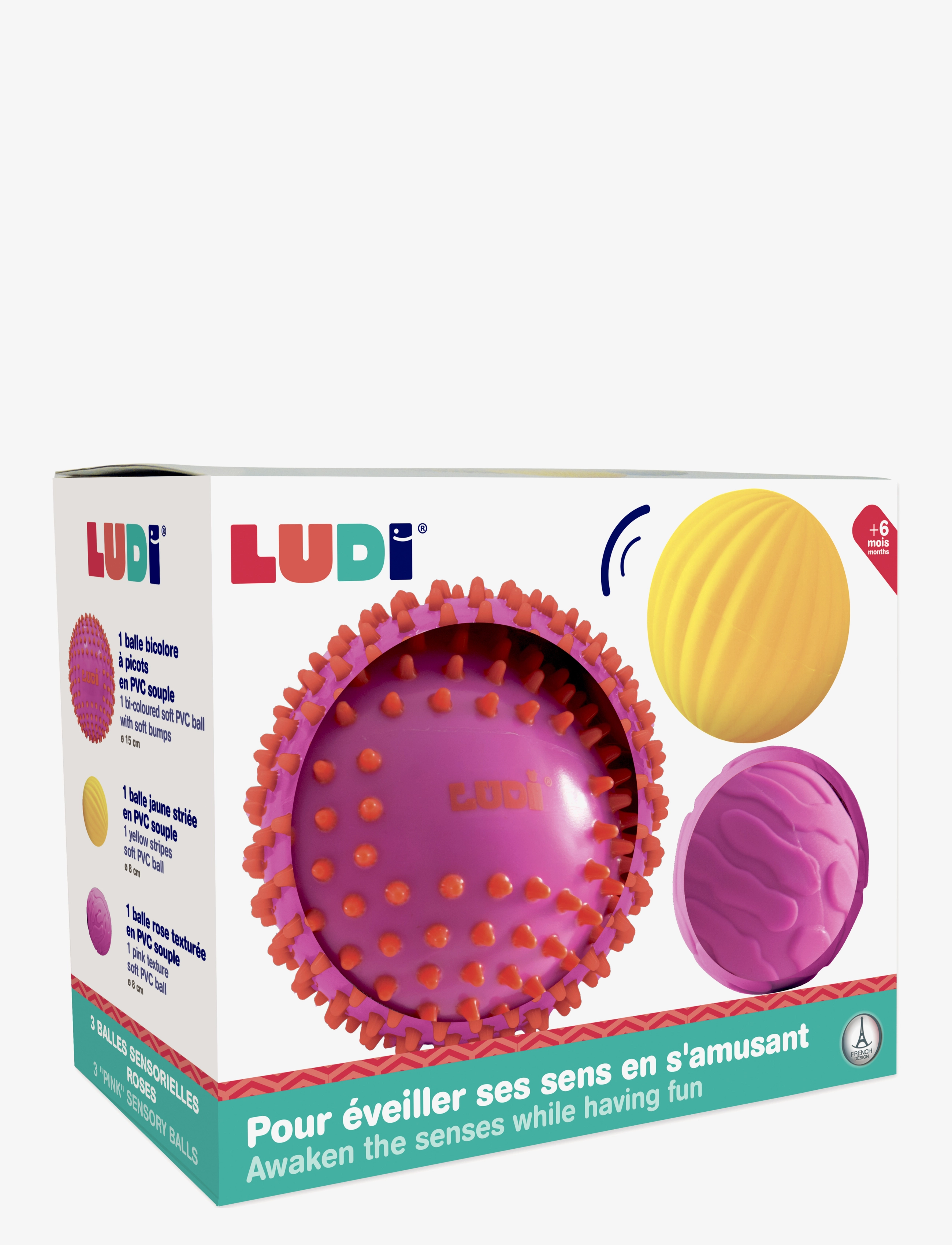 Ludi - Sensory ball set - lowest prices - pink - 1