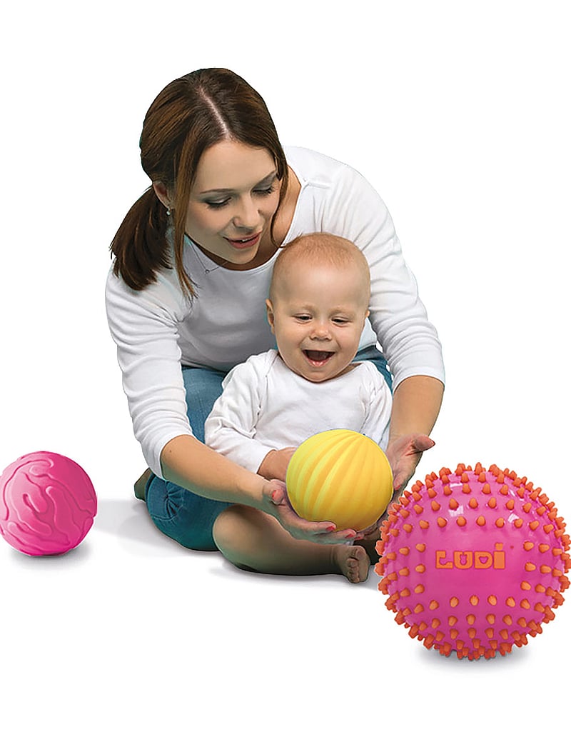 Ludi - Sensory ball set - interactive toys - pink - 0