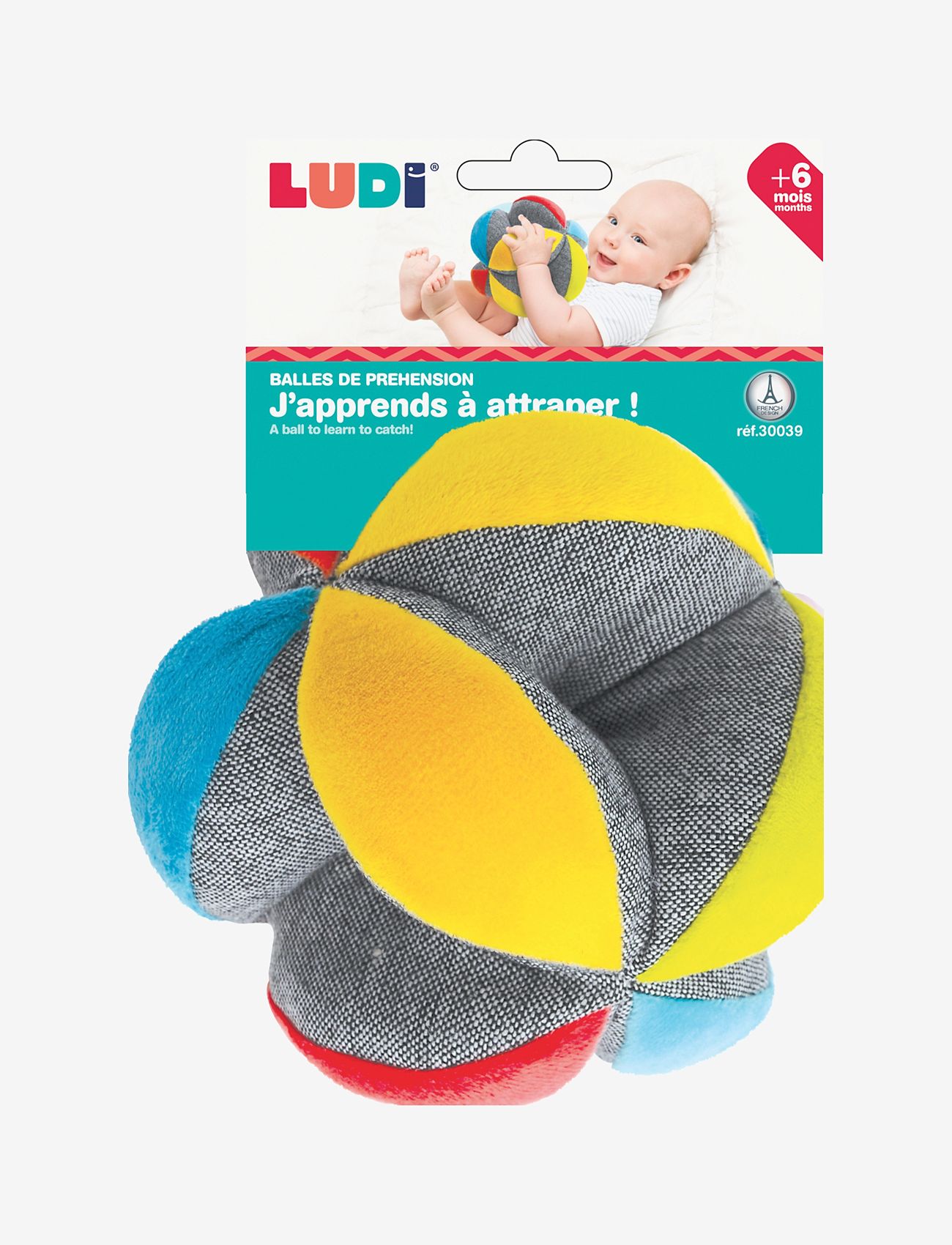 Ludi - Easy-grip ball - interaktivt legetøj - multicolor - 2