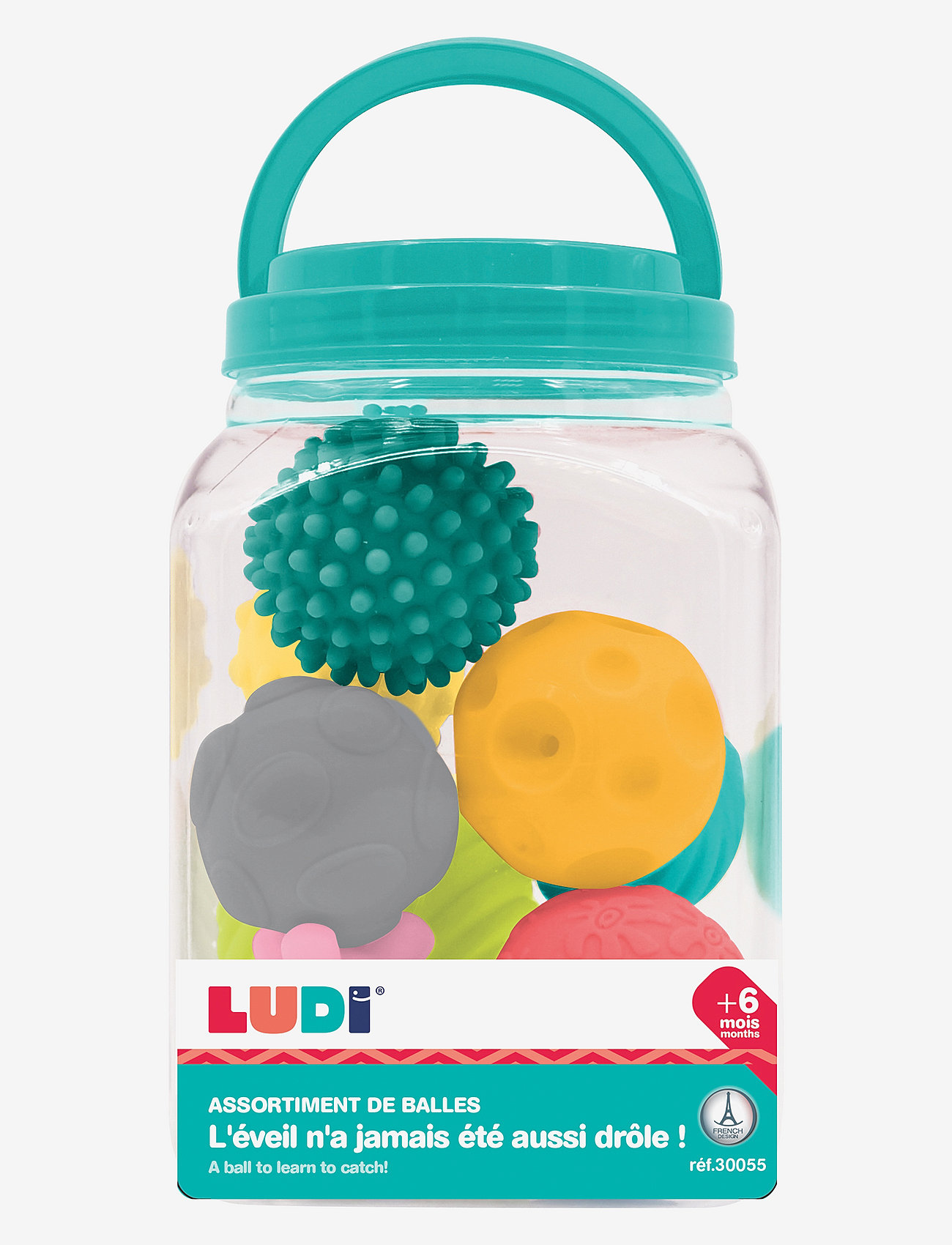 Ludi - Sensory balls - 8 pcs - interaktivt legetøj - multicolor - 2